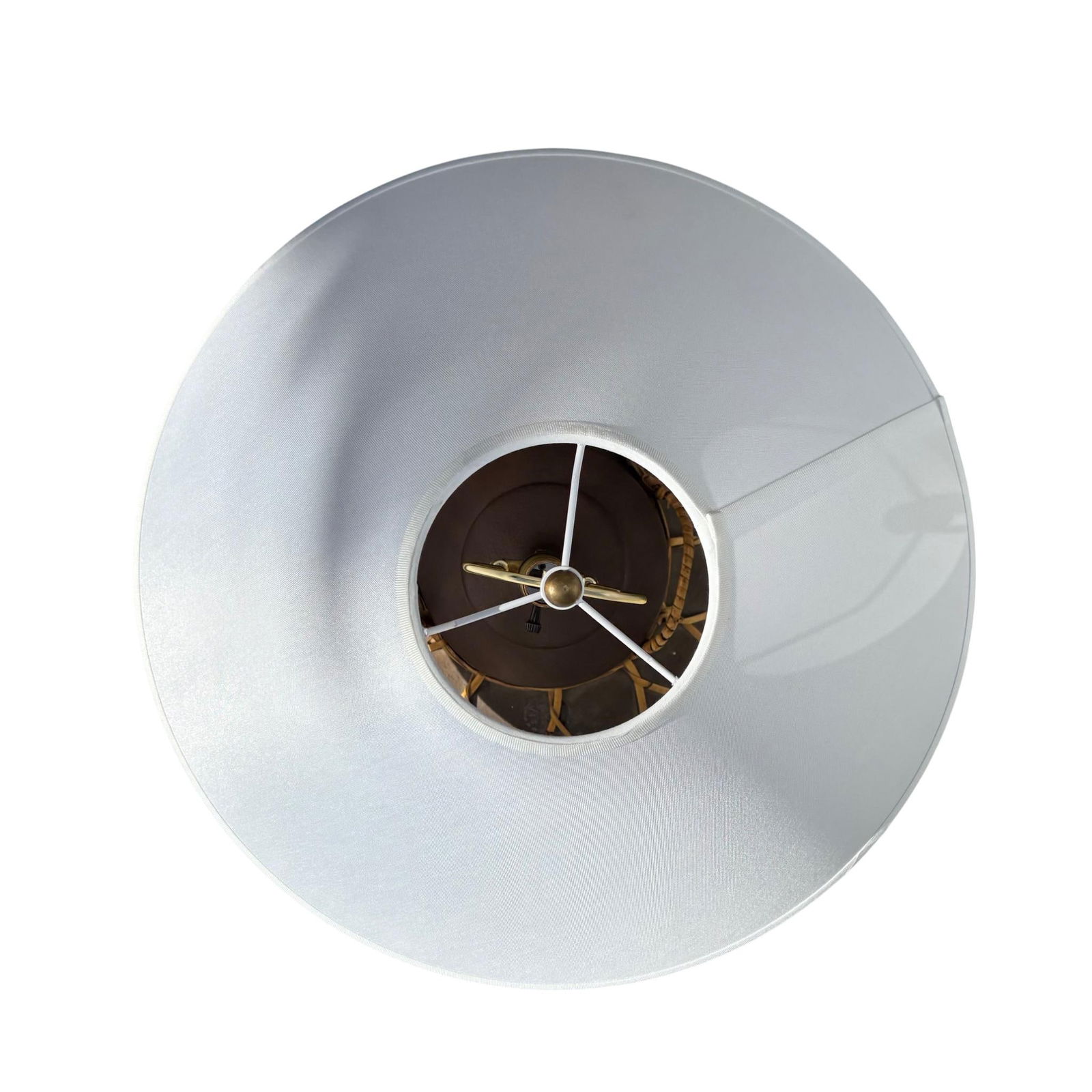 Monumental Martaban-Style Stoneware Water Jar Table Lamp With Woven Rattan - 13