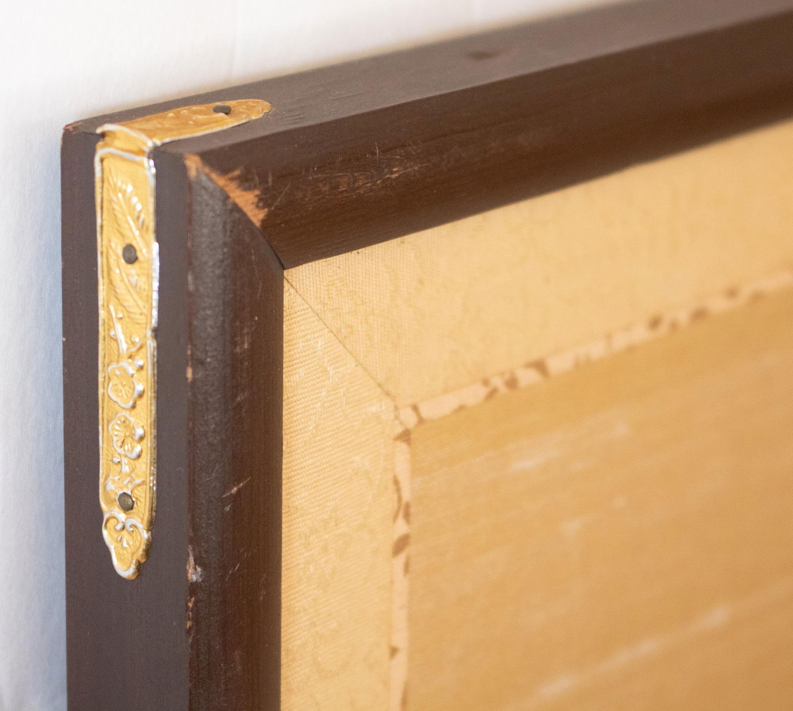 1960s Showa Era Japanese Painted Panel "Sakura and Flowers" on Gold Silk Background - 15