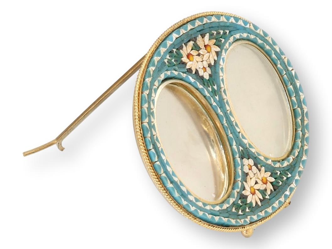 Midcentury Italian Micromosaic Double Picture Frame - 2