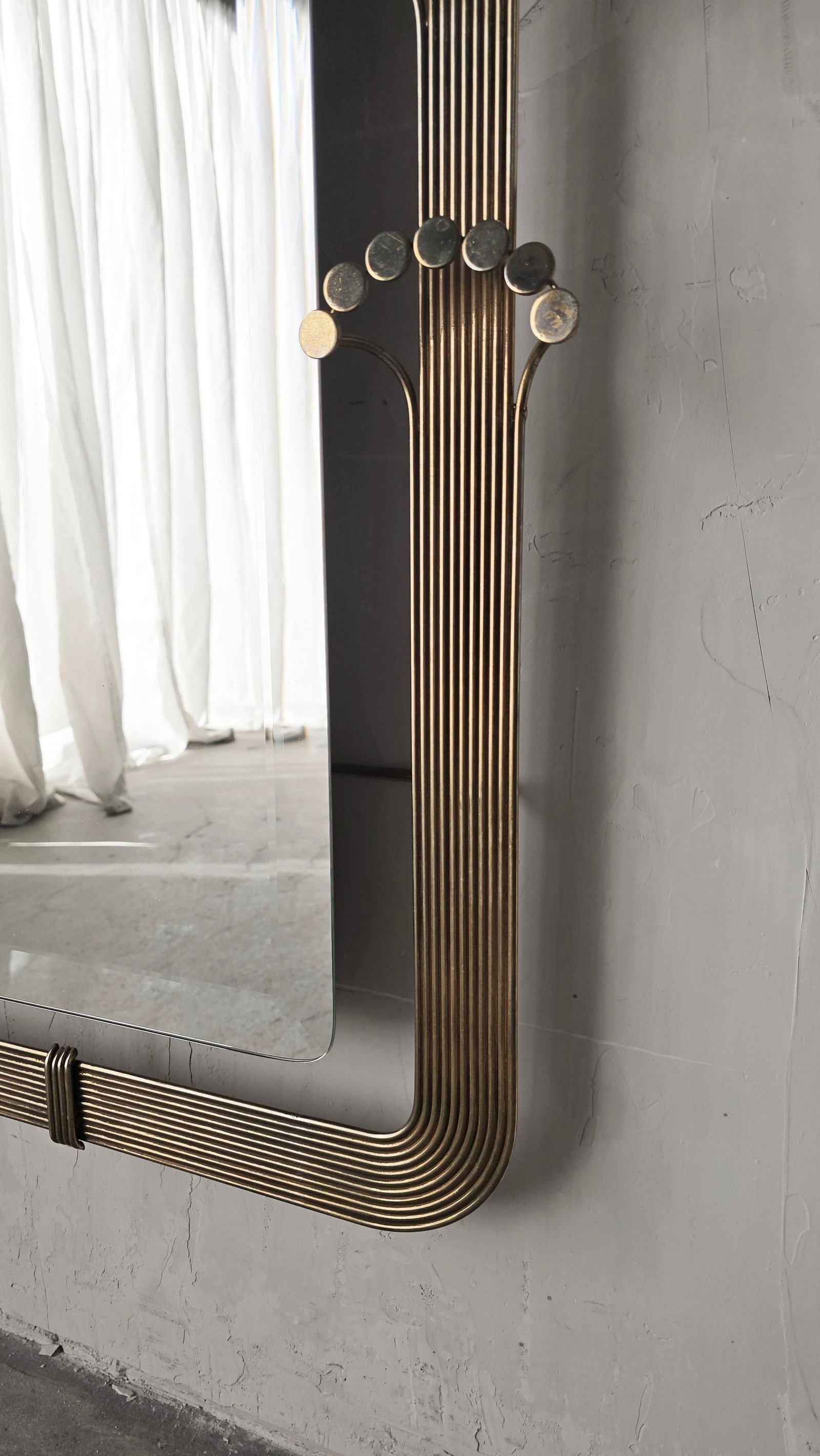 Rare Mid Century Wall Mirror by Curtis Jere - 8