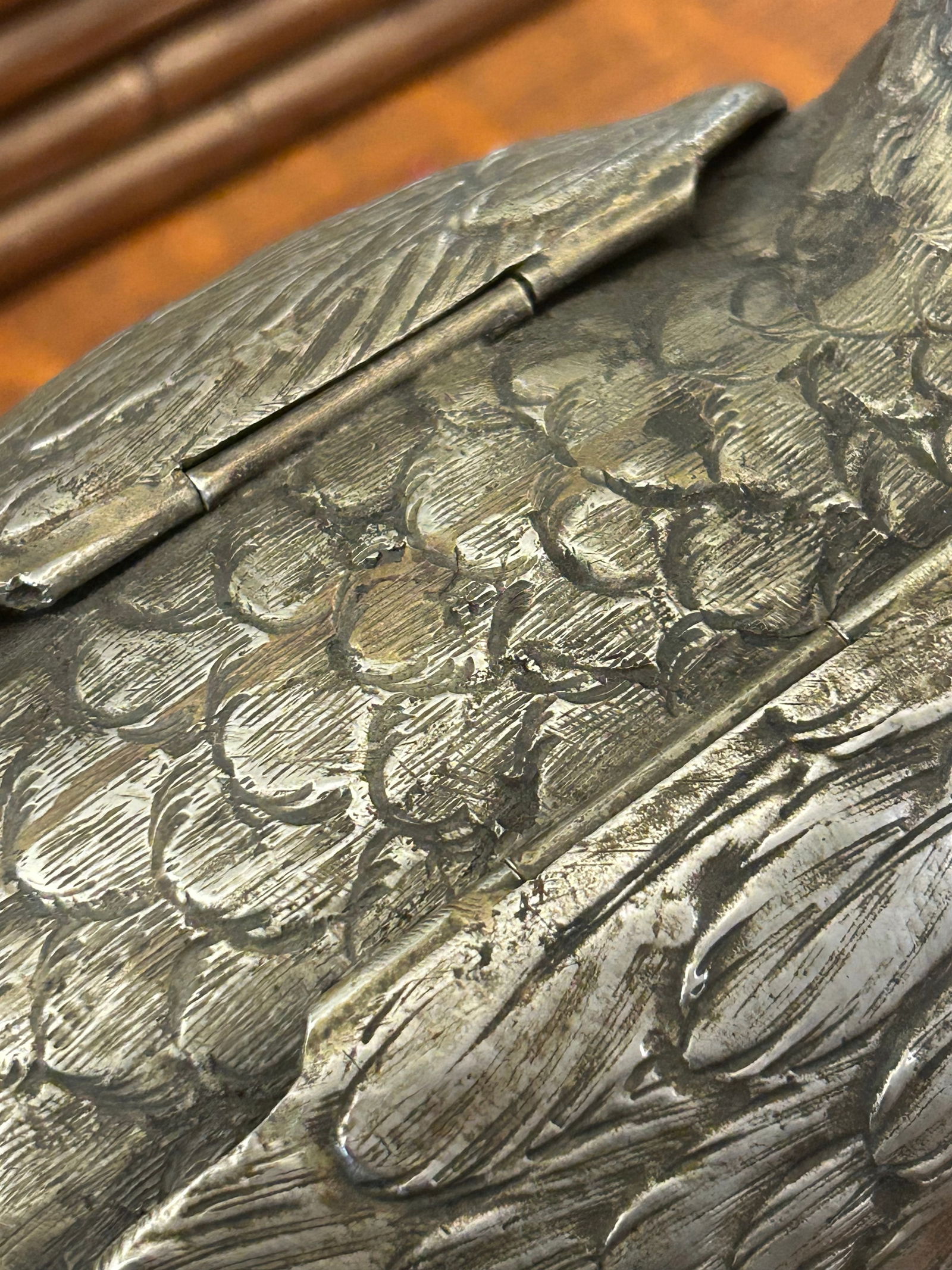 Early 20th Century Large German Silver Plated Pheasant Sculptures With Hinged Wings - A Pair - 10