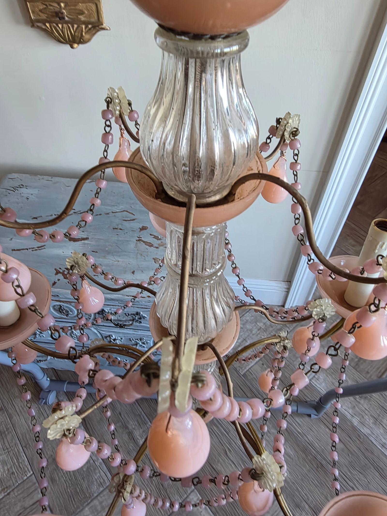 Pink Opaline Chandelier - 3