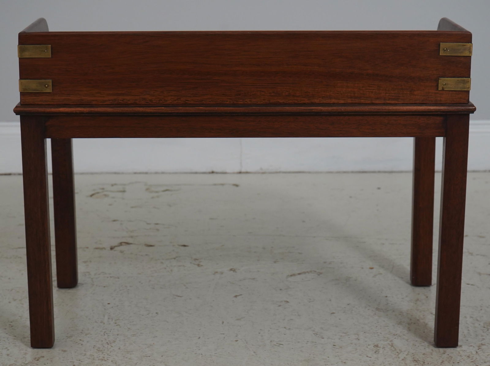 English Campaign Style Mahogany Coffee Table - 7