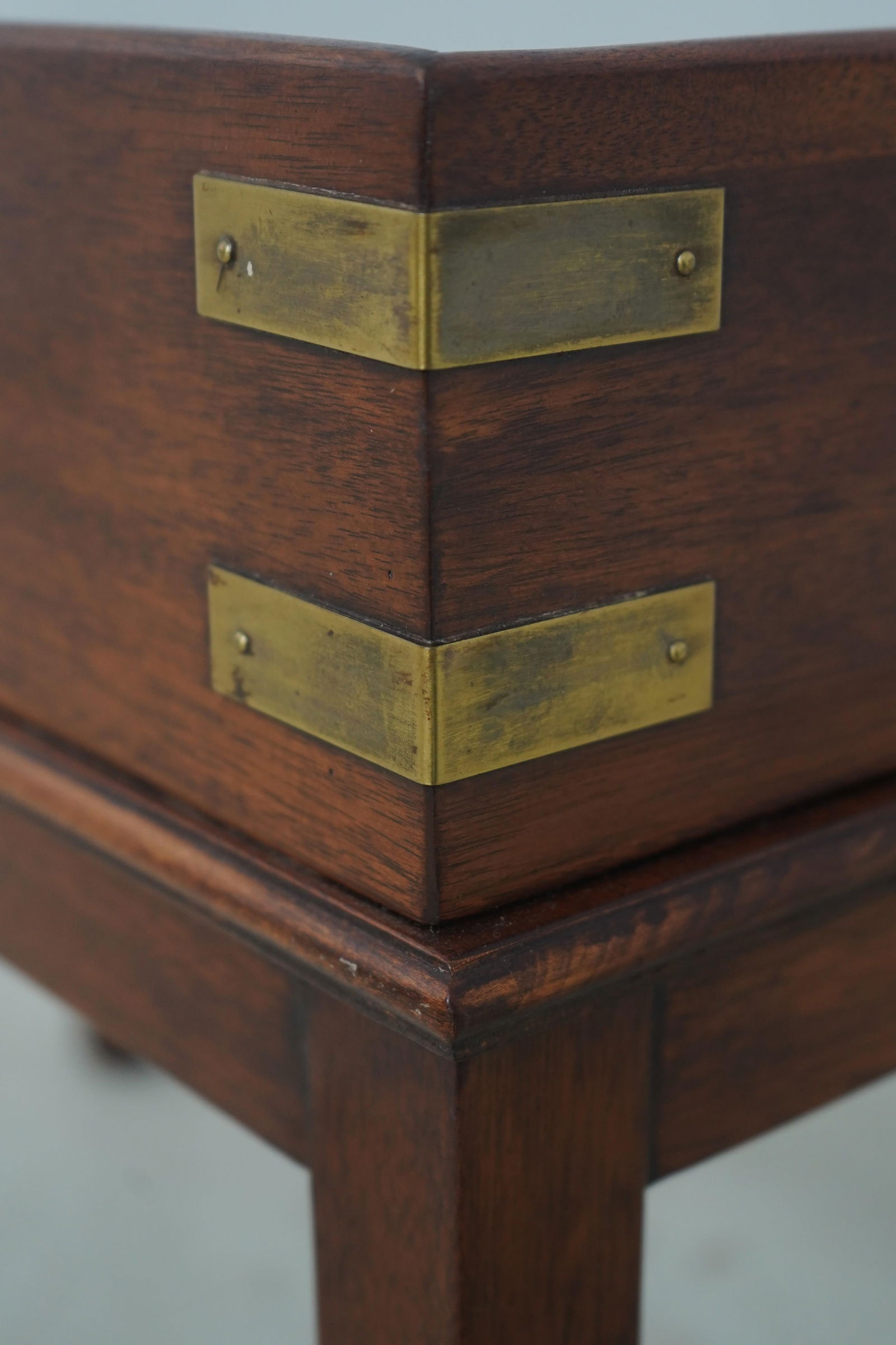 English Campaign Style Mahogany Coffee Table - 8