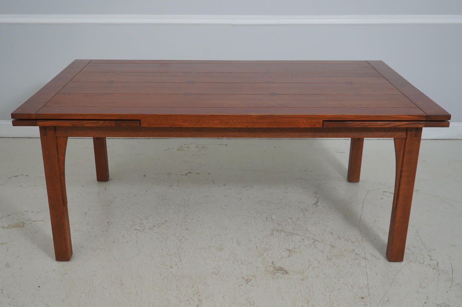 Stickley Mission Oak Refractory Draw-Leaf Dining Table - 2