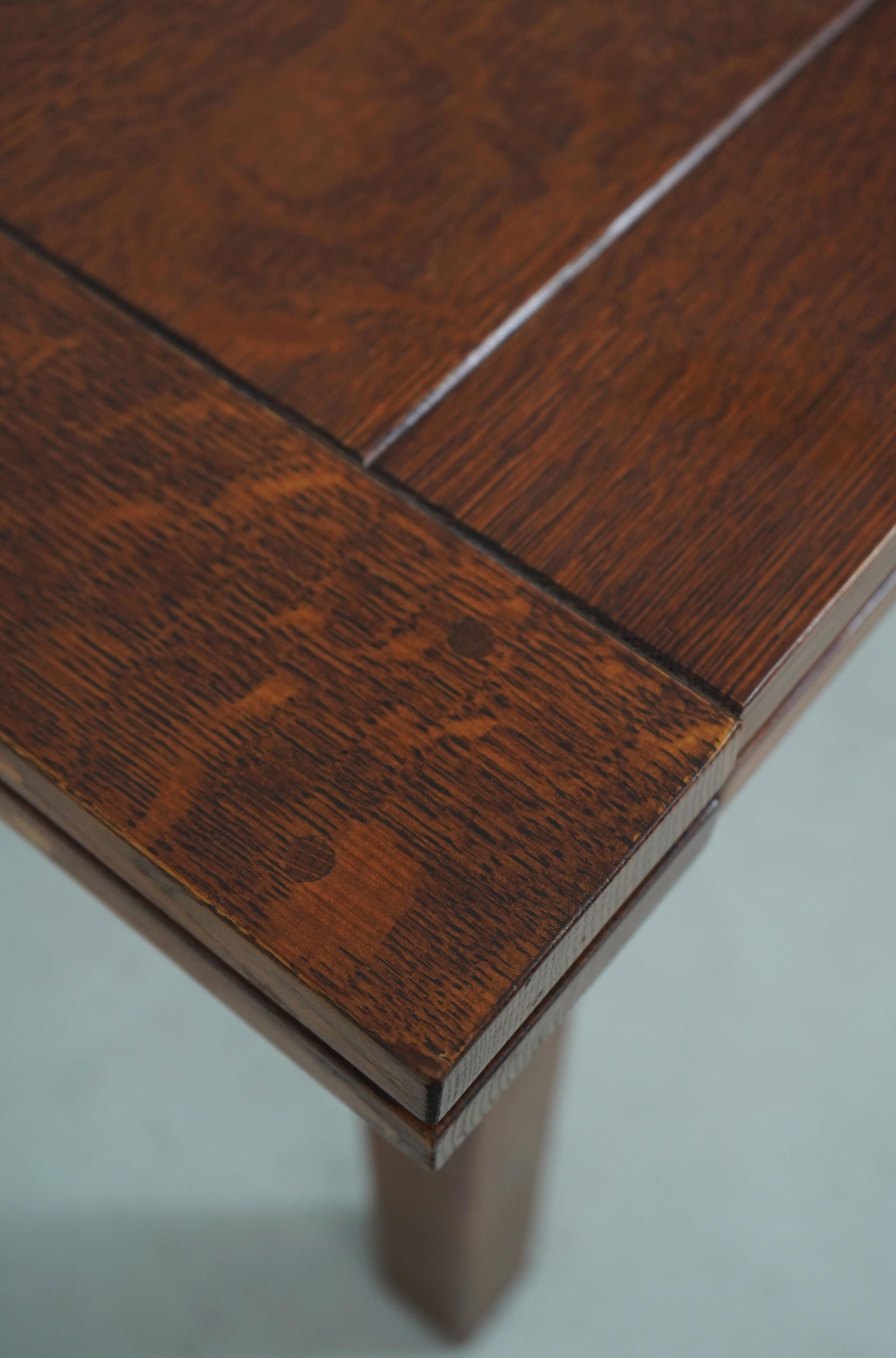 Stickley Mission Oak Refractory Draw-Leaf Dining Table - 6