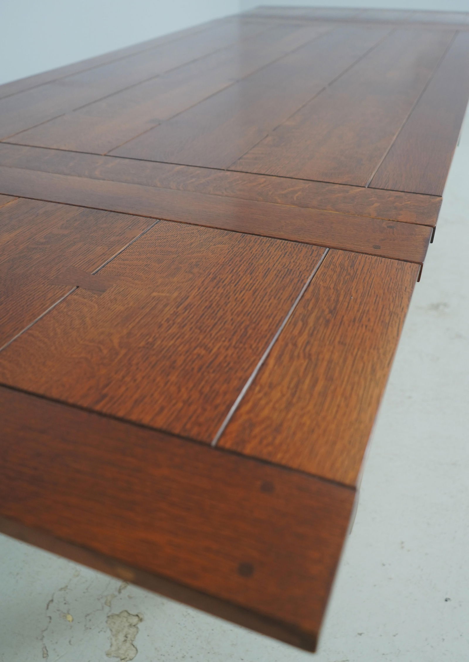 Stickley Mission Oak Refractory Draw-Leaf Dining Table - 7