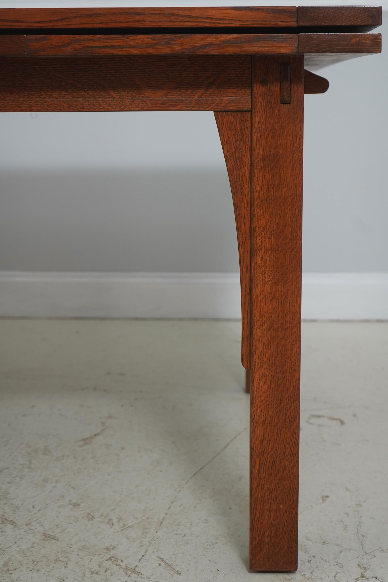 Stickley Mission Oak Refractory Draw-Leaf Dining Table - 8