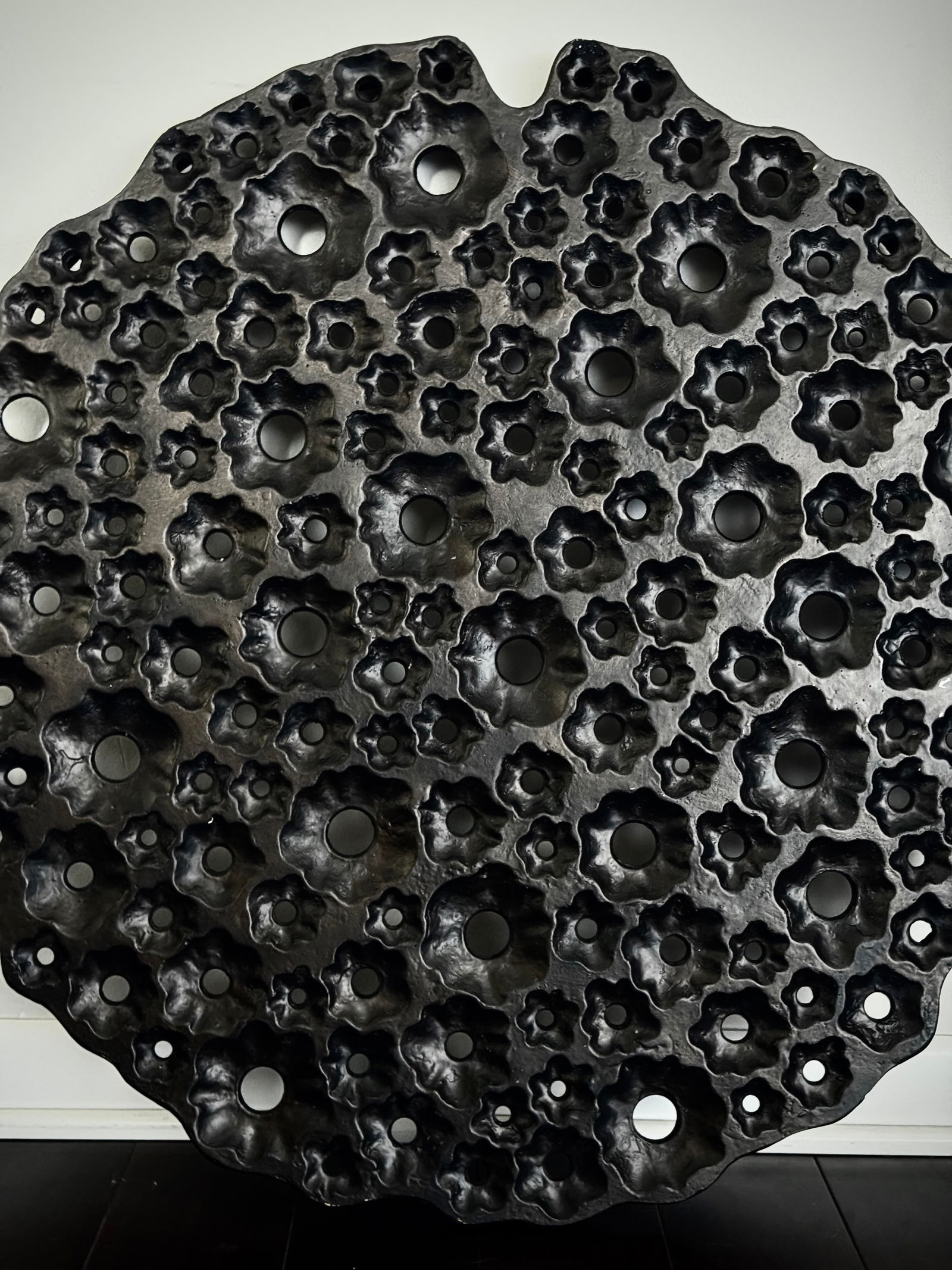 Large Round Modern Organic Made Goods Sculptural Wall Hanging One of a Kind Pattern - 10