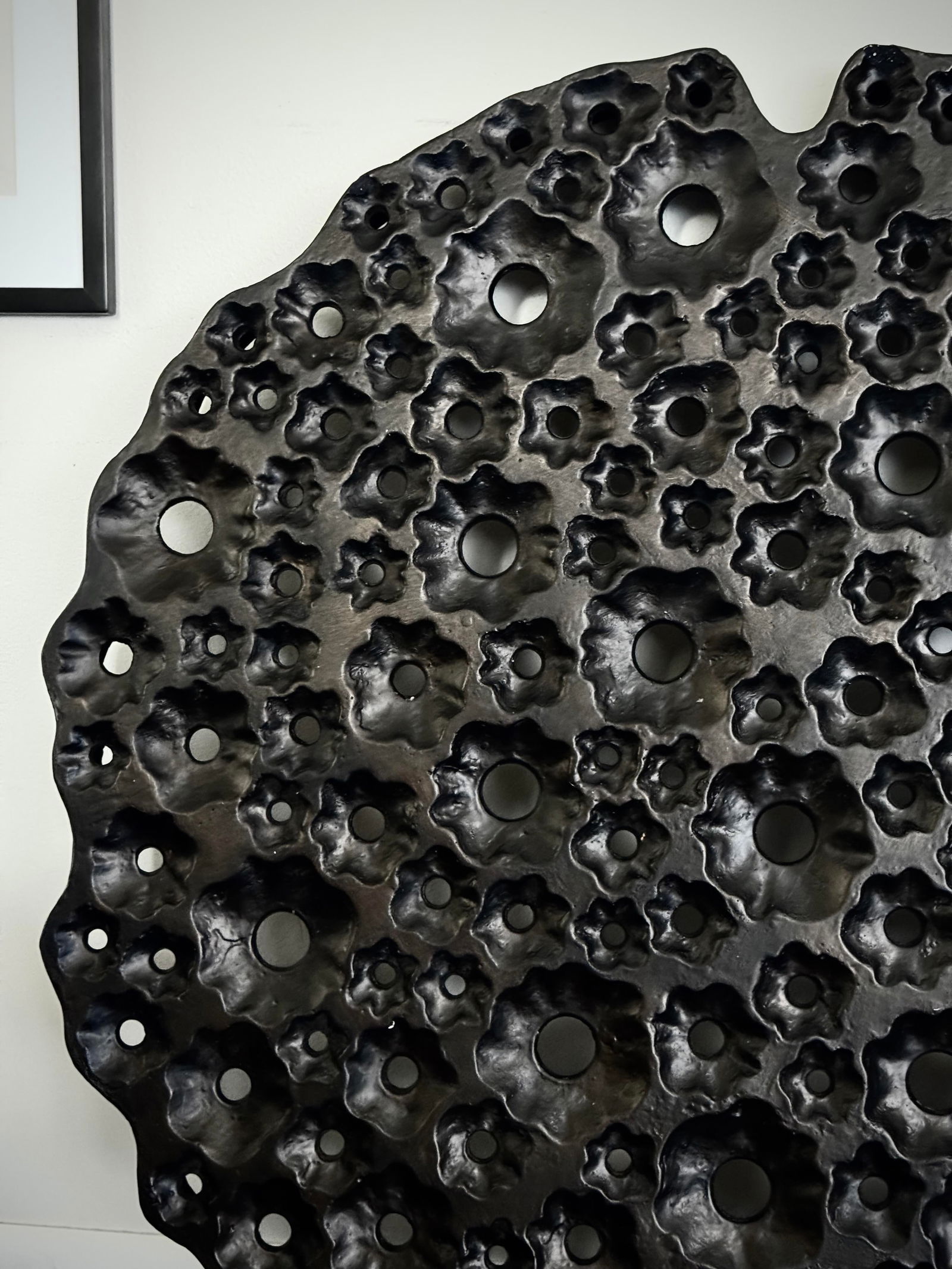 Large Round Modern Organic Made Goods Sculptural Wall Hanging One of a Kind Pattern - 3