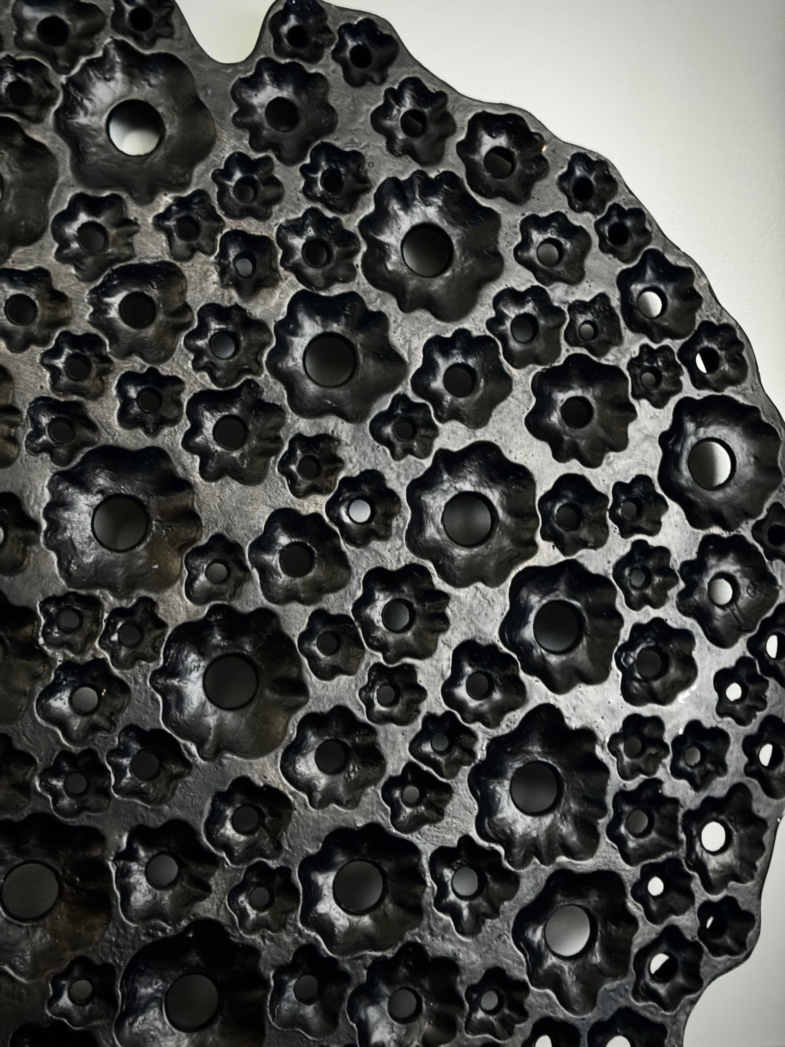 Large Round Modern Organic Made Goods Sculptural Wall Hanging One of a Kind Pattern - 6