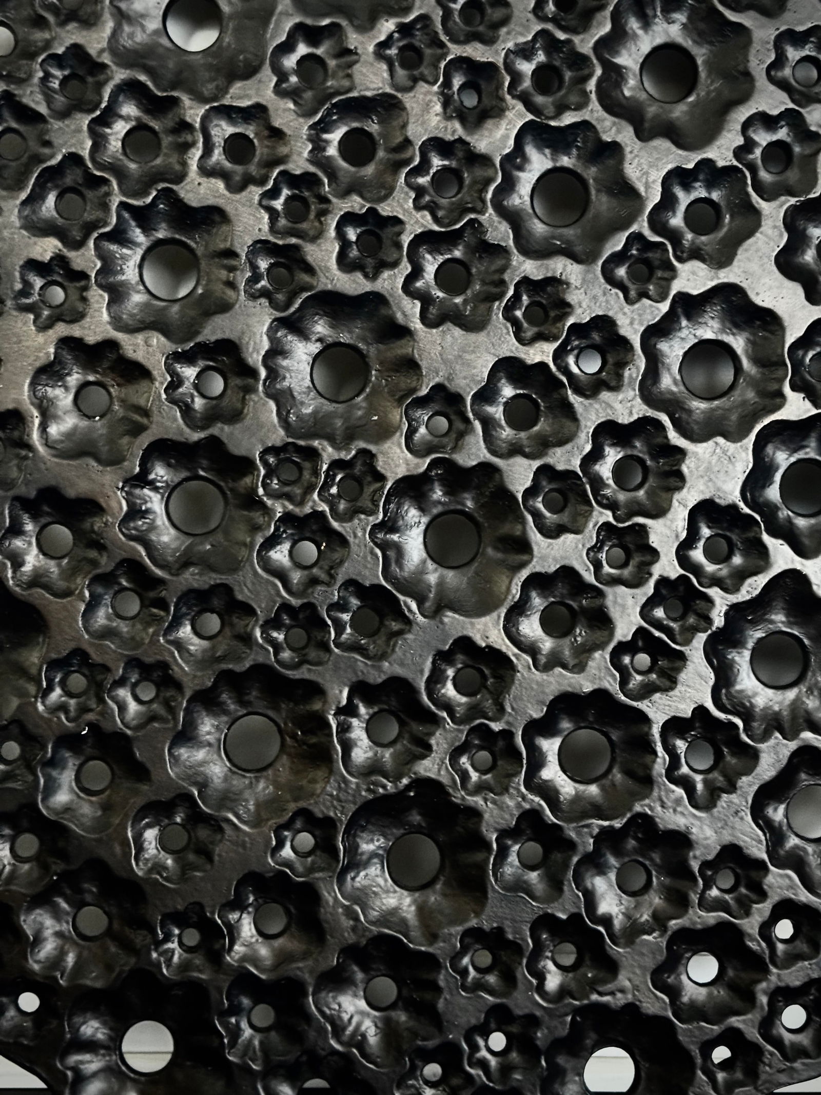 Large Round Modern Organic Made Goods Sculptural Wall Hanging One of a Kind Pattern - 9