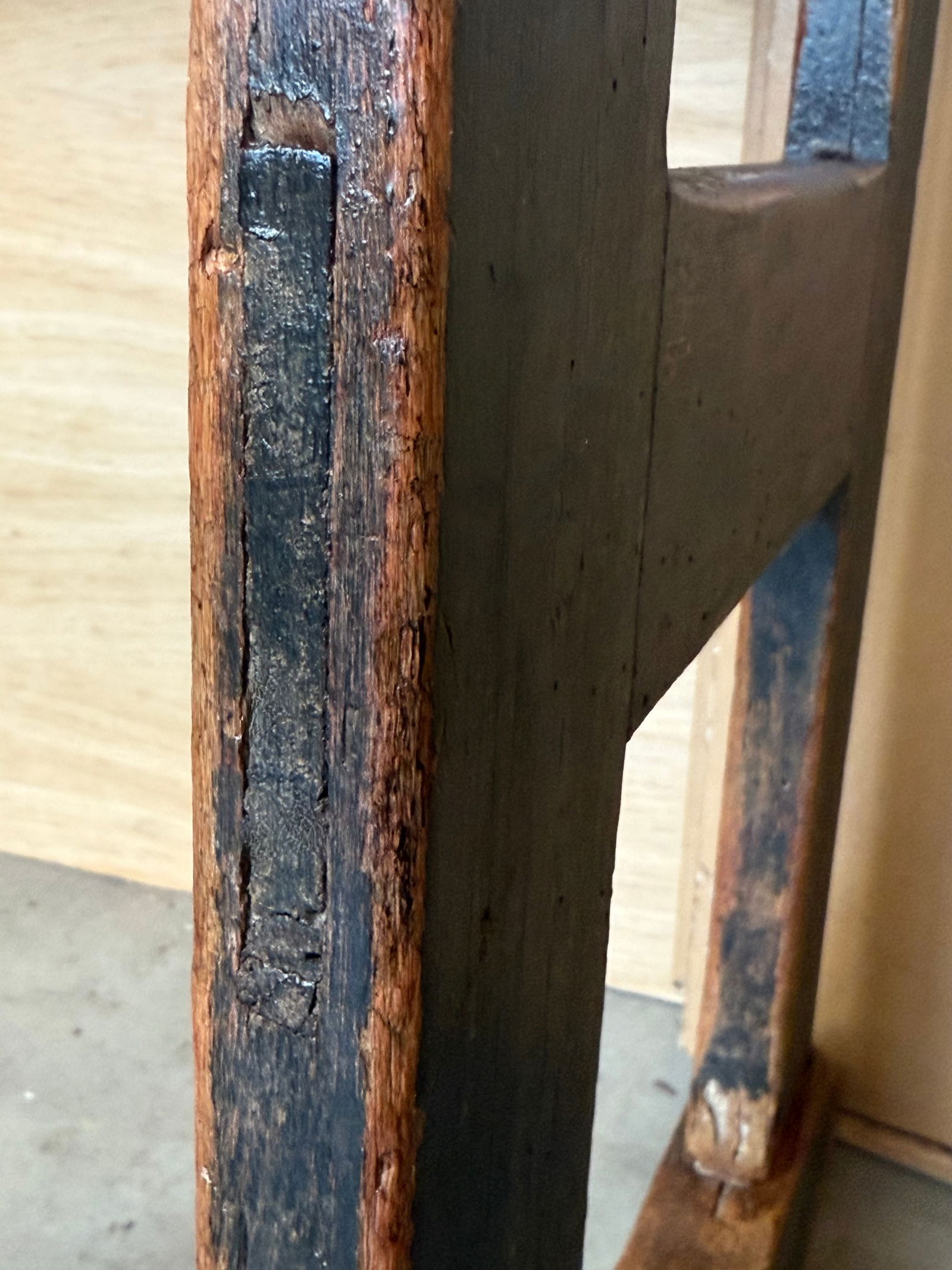 18th Century Large Solid Wood Walnut Console Table With Six Drawers - 10