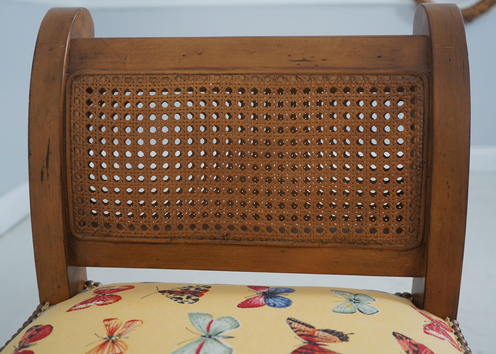 French Louis XVI Cane Side Window Bench - 11