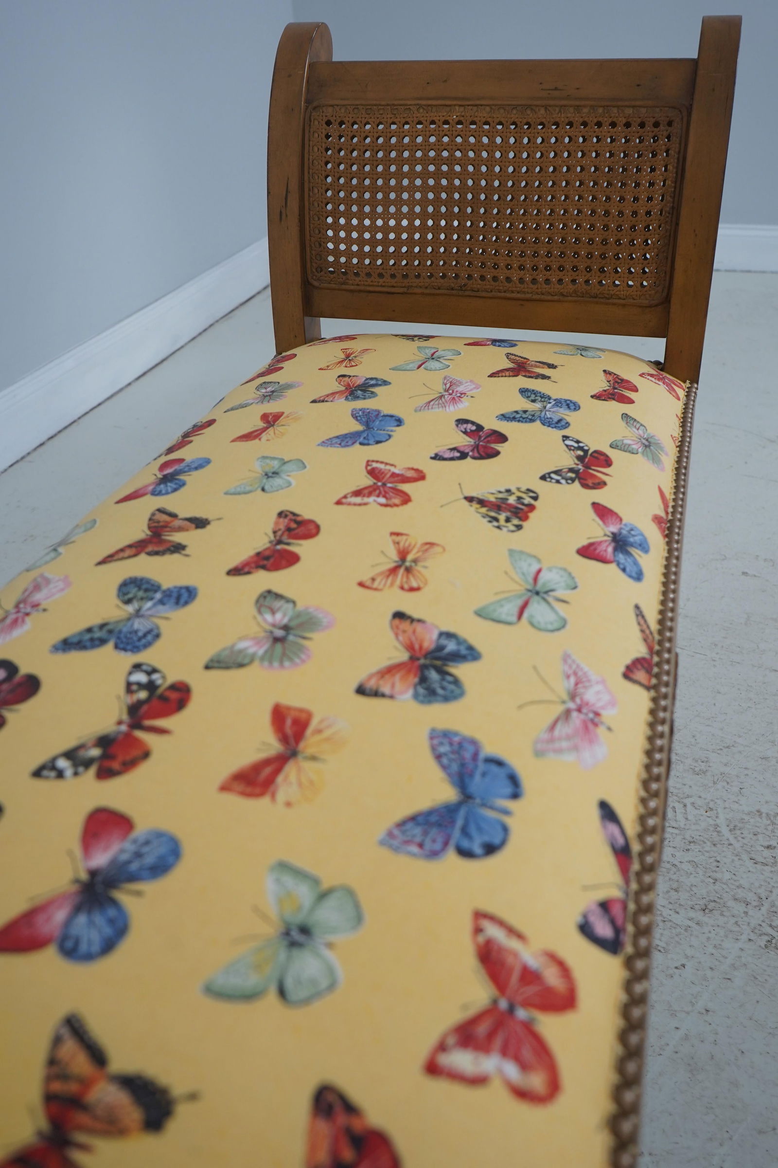 French Louis XVI Cane Side Window Bench - 4