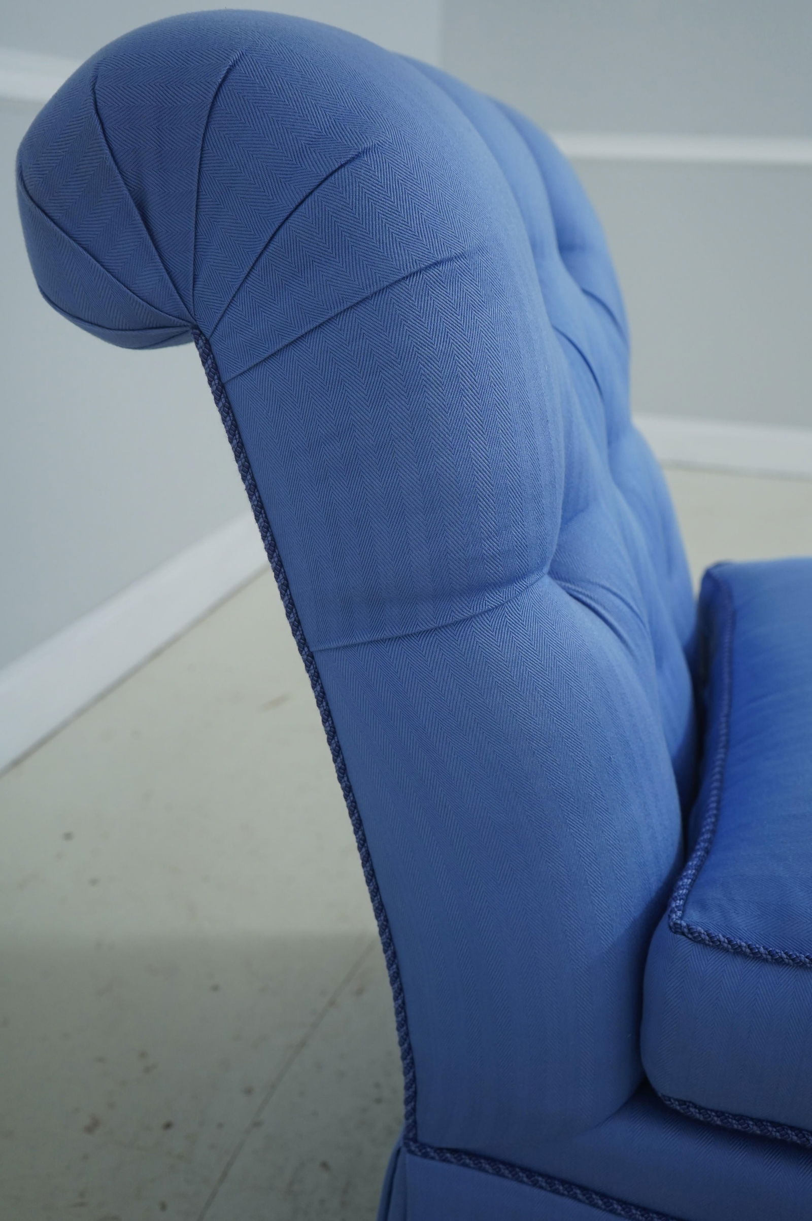 Kindel Blue Upholstered Boudoir Chair - 11