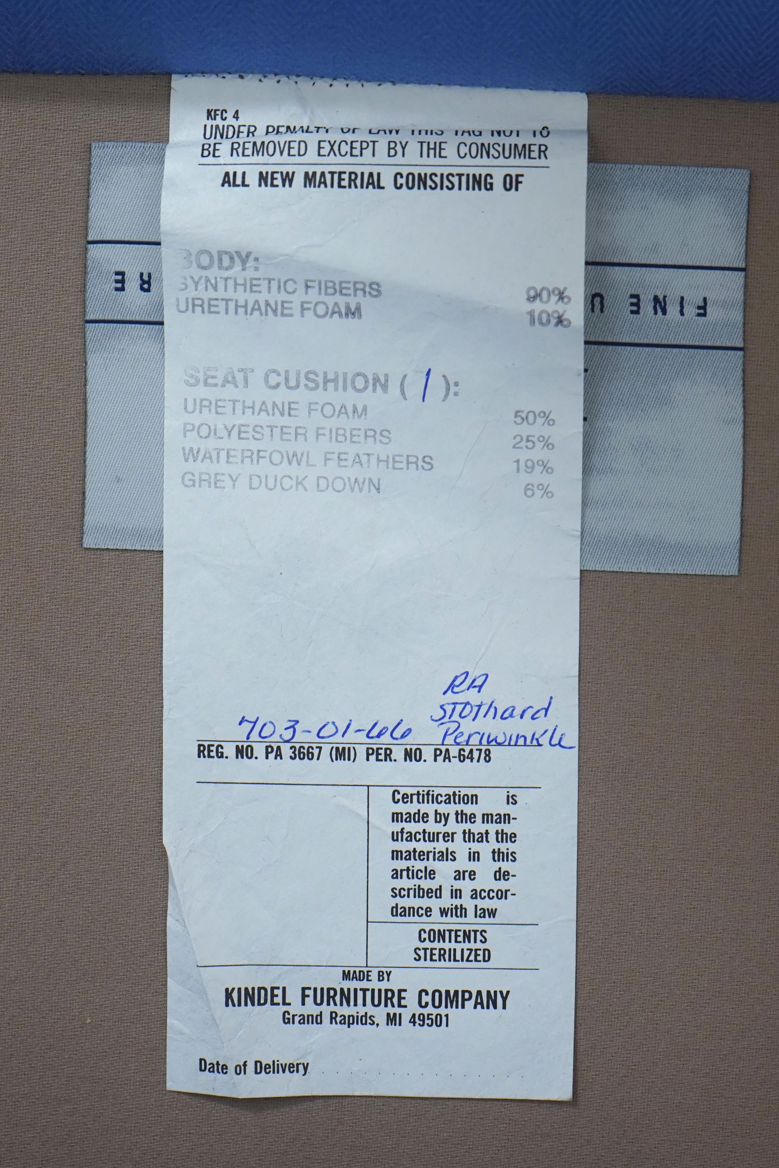 Kindel Blue Upholstered Boudoir Chair - 18