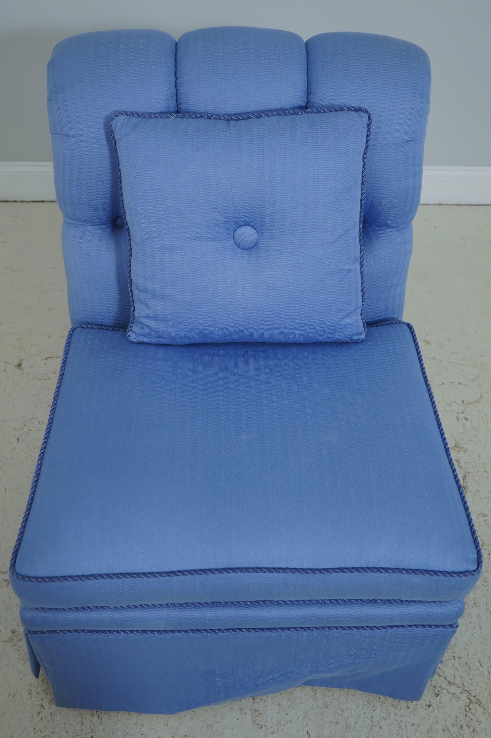 Kindel Blue Upholstered Boudoir Chair - 2