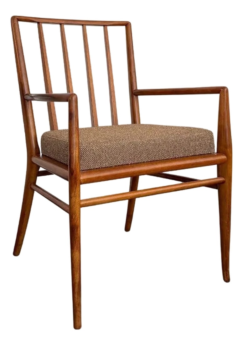 1950s Mid-Century Modern Walnut Armchair by t.h. Robsjohn-Gibbings for Widdicomb (1 of 7)