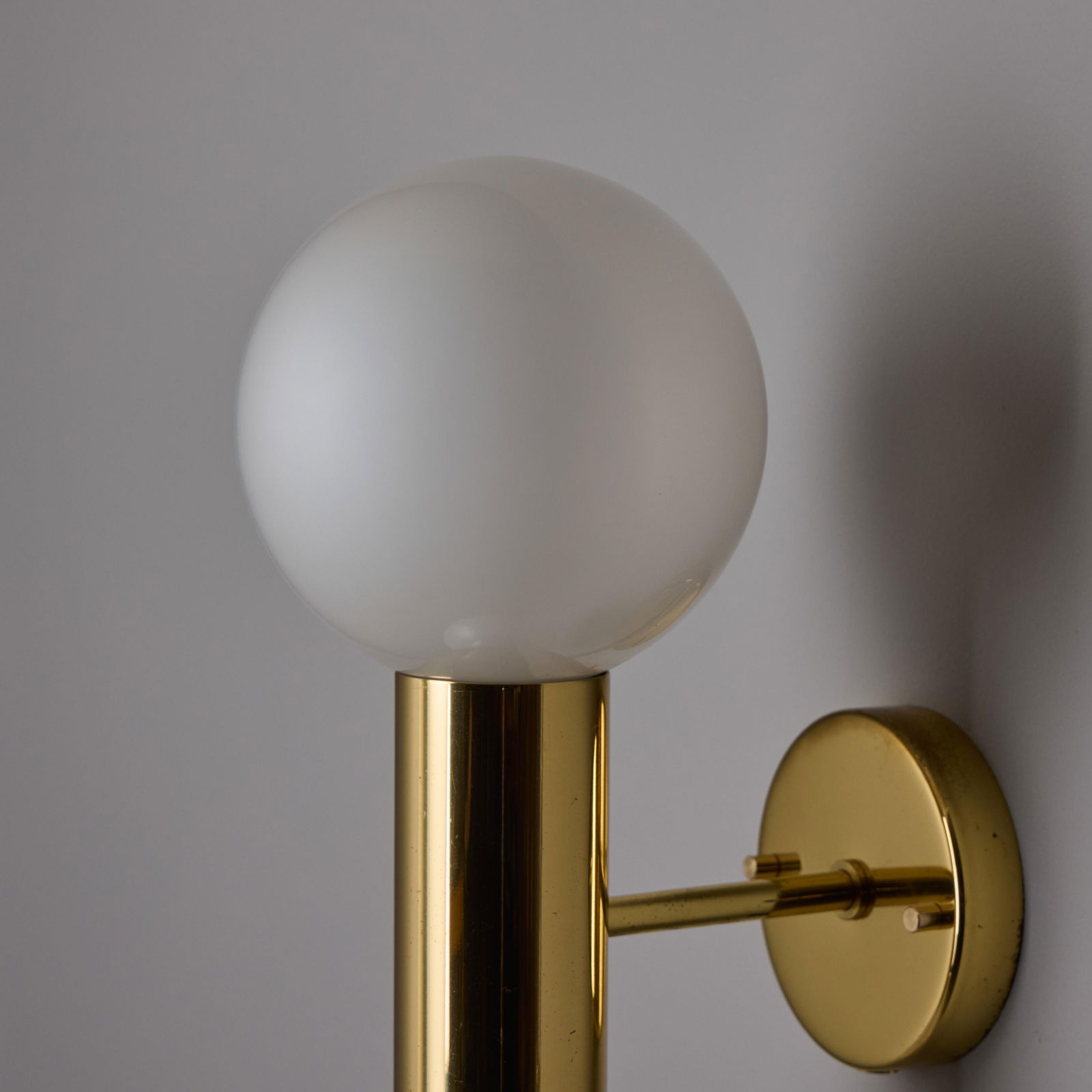 1970s Motoko Ishii Opaline Glass Double Sconce for Staff Leuchten - 4
