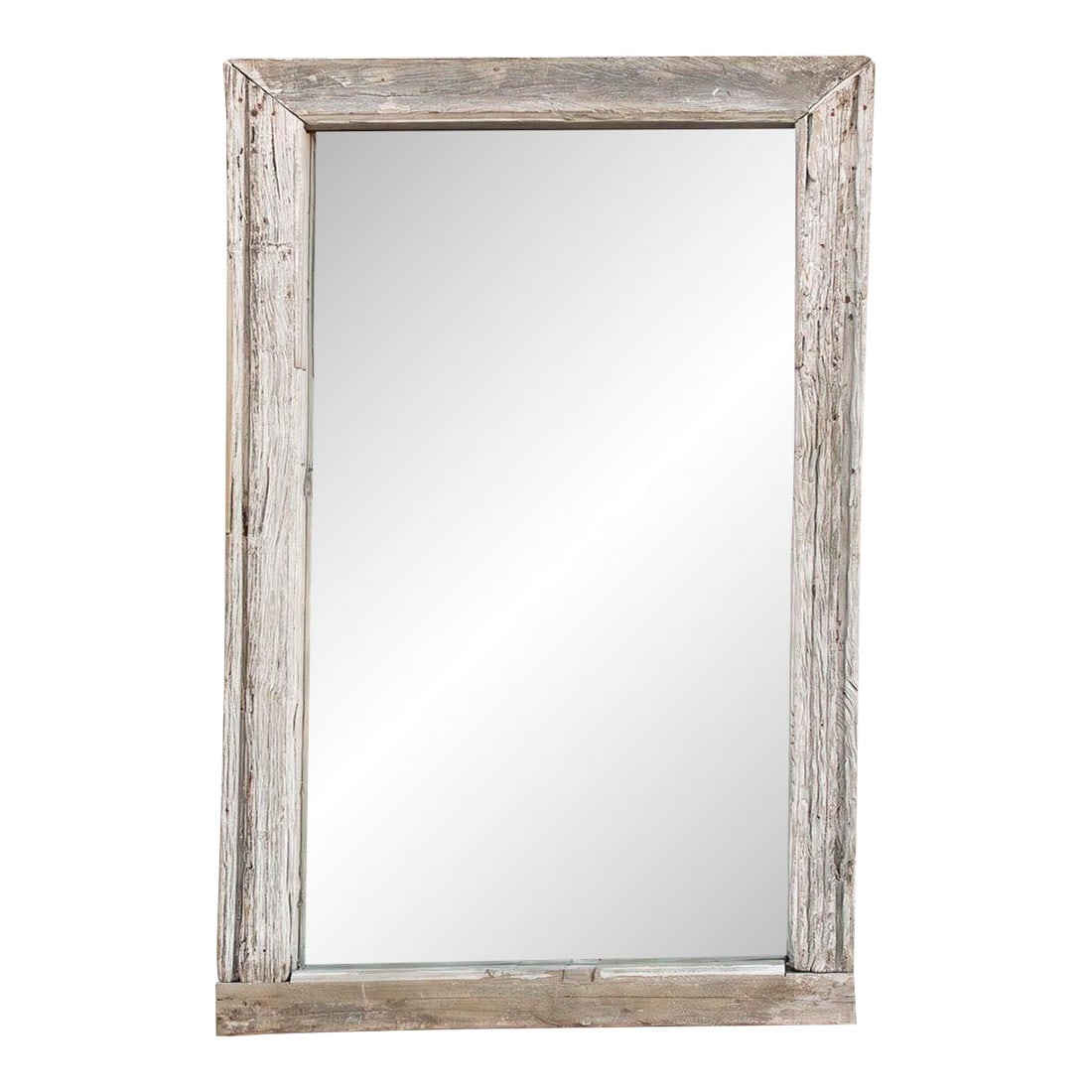 Antique Wabi Sabi Weathered Teak Mirror (1 of 7)