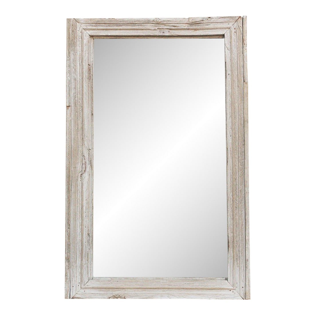 42" Long Antique Sun Bleached Teak Mirror (1 of 7)