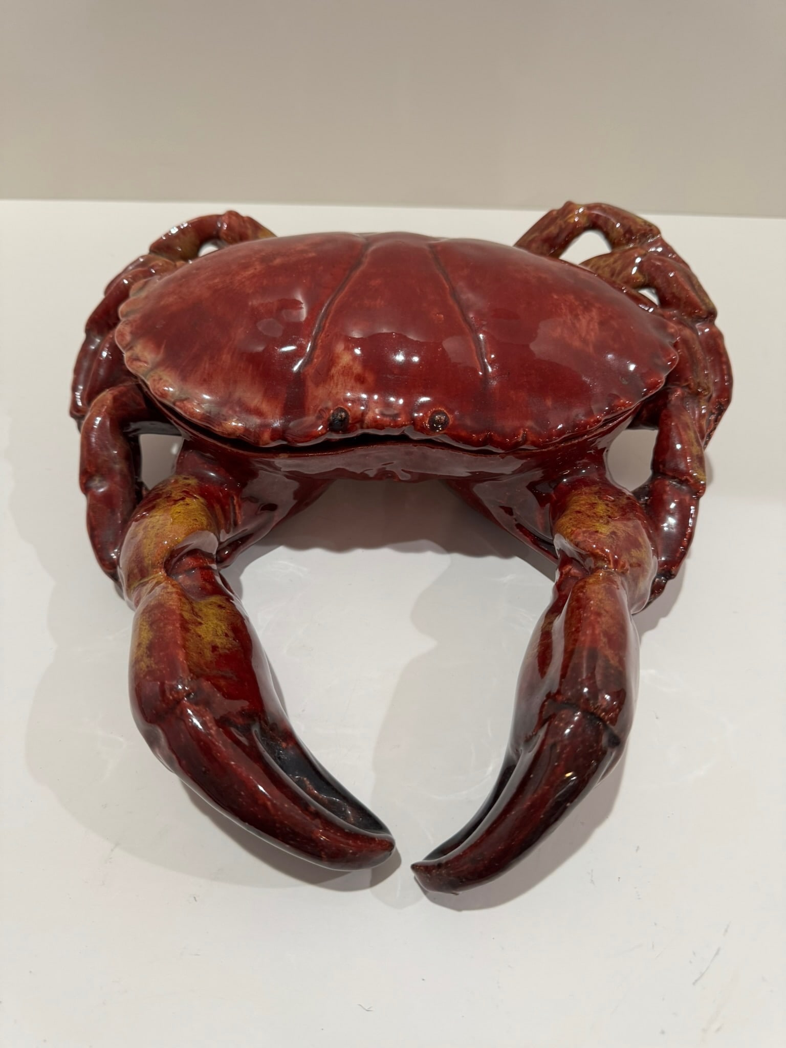 Vintage Majolica-Style Sea Creature Tureens – Crab and Lobster Ceramic Sculptures - Set of - 8