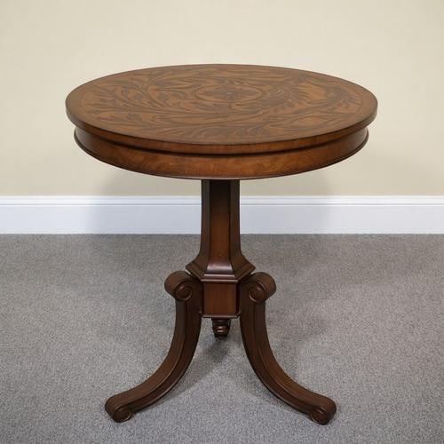 Maitland Smith 3030-844 Round Marquetry Inlaid Occasional Table - 2