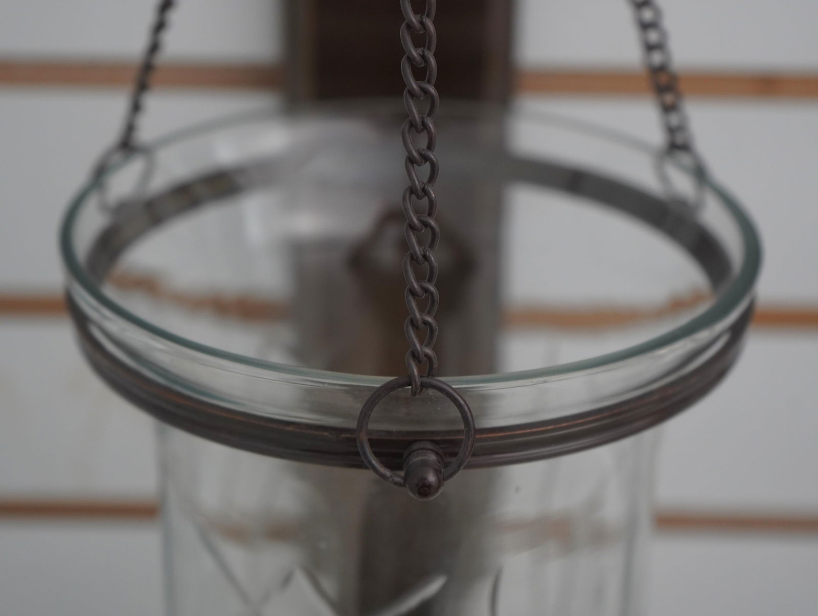 1980s Pair Bronze Wall Mounted Crystal Shade Candleabras - 3