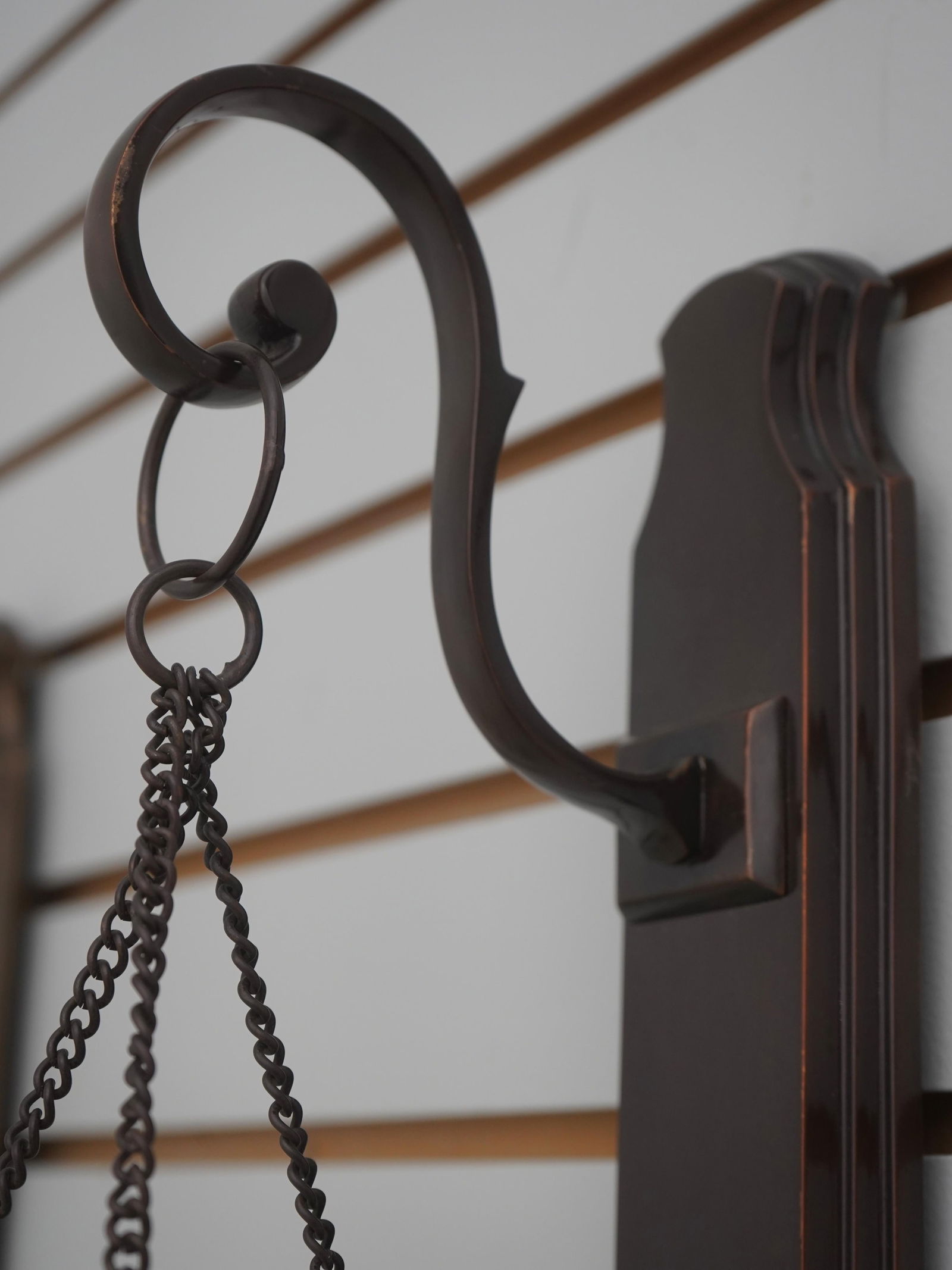 1980s Pair Bronze Wall Mounted Crystal Shade Candleabras - 9