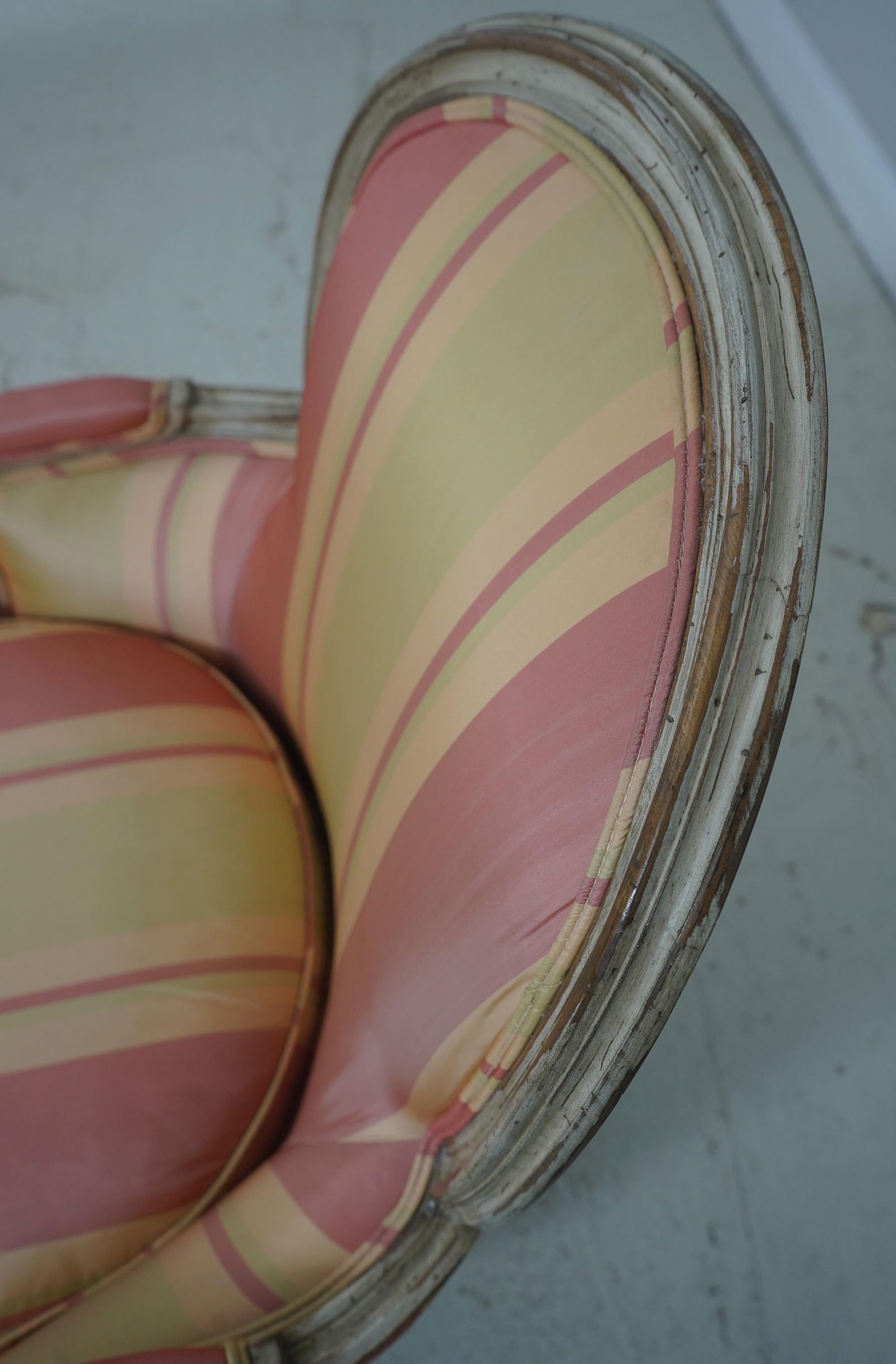 Pair Baker French Louis XVI Upholstered Bergere Chairs - 5