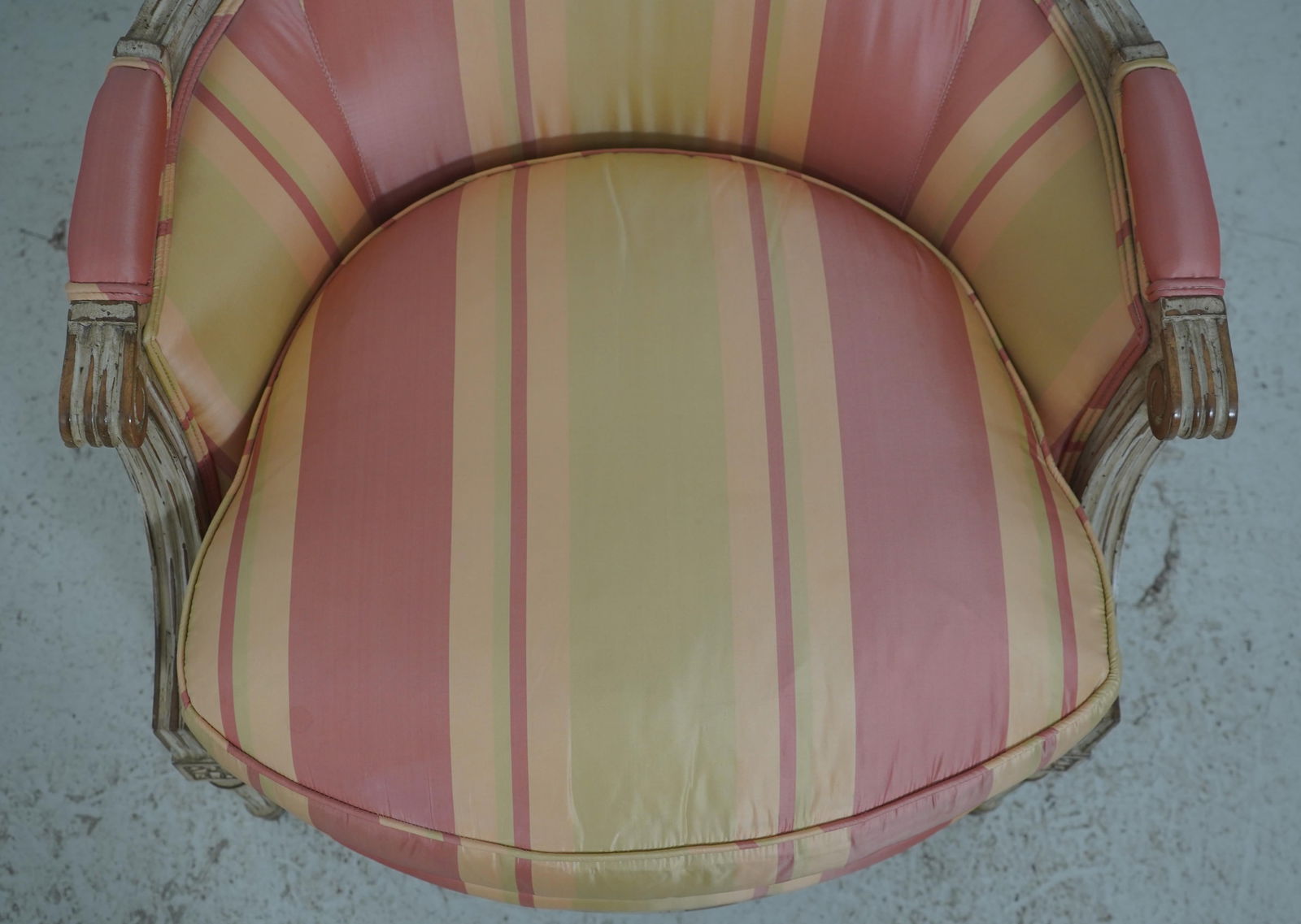 Pair Baker French Louis XVI Upholstered Bergere Chairs - 6