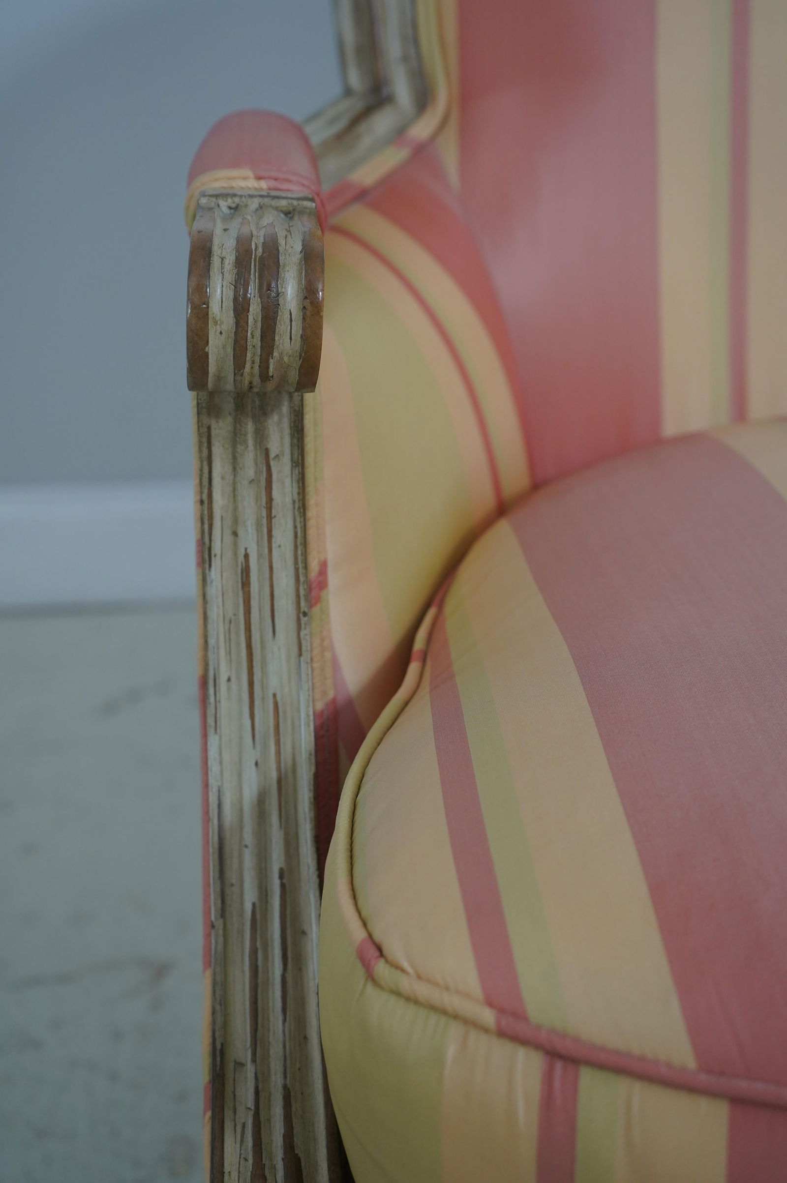 Pair Baker French Louis XVI Upholstered Bergere Chairs - 7