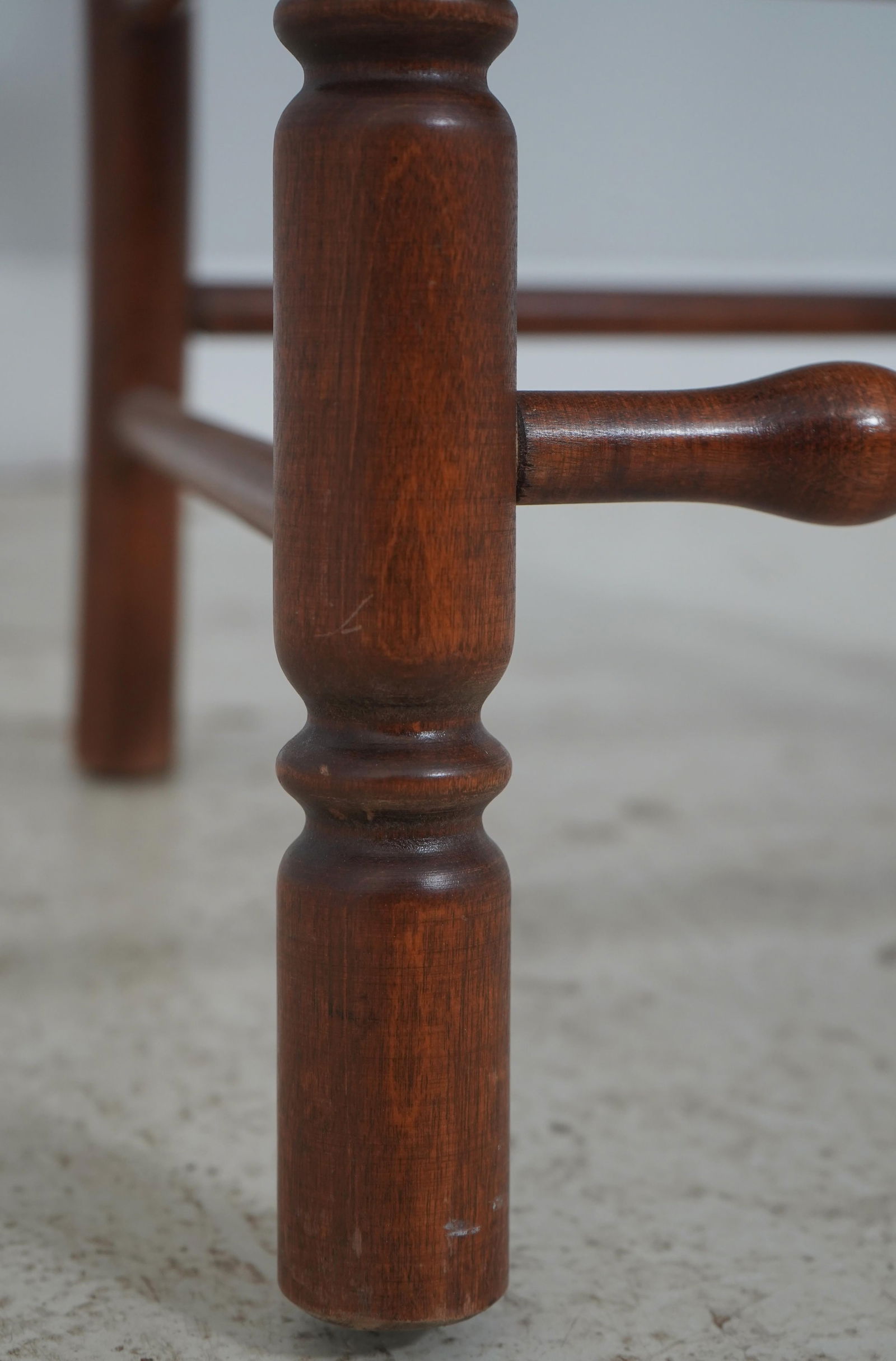 Pair Cherry Ladder Back Style Rush Seat Armchairs - 15