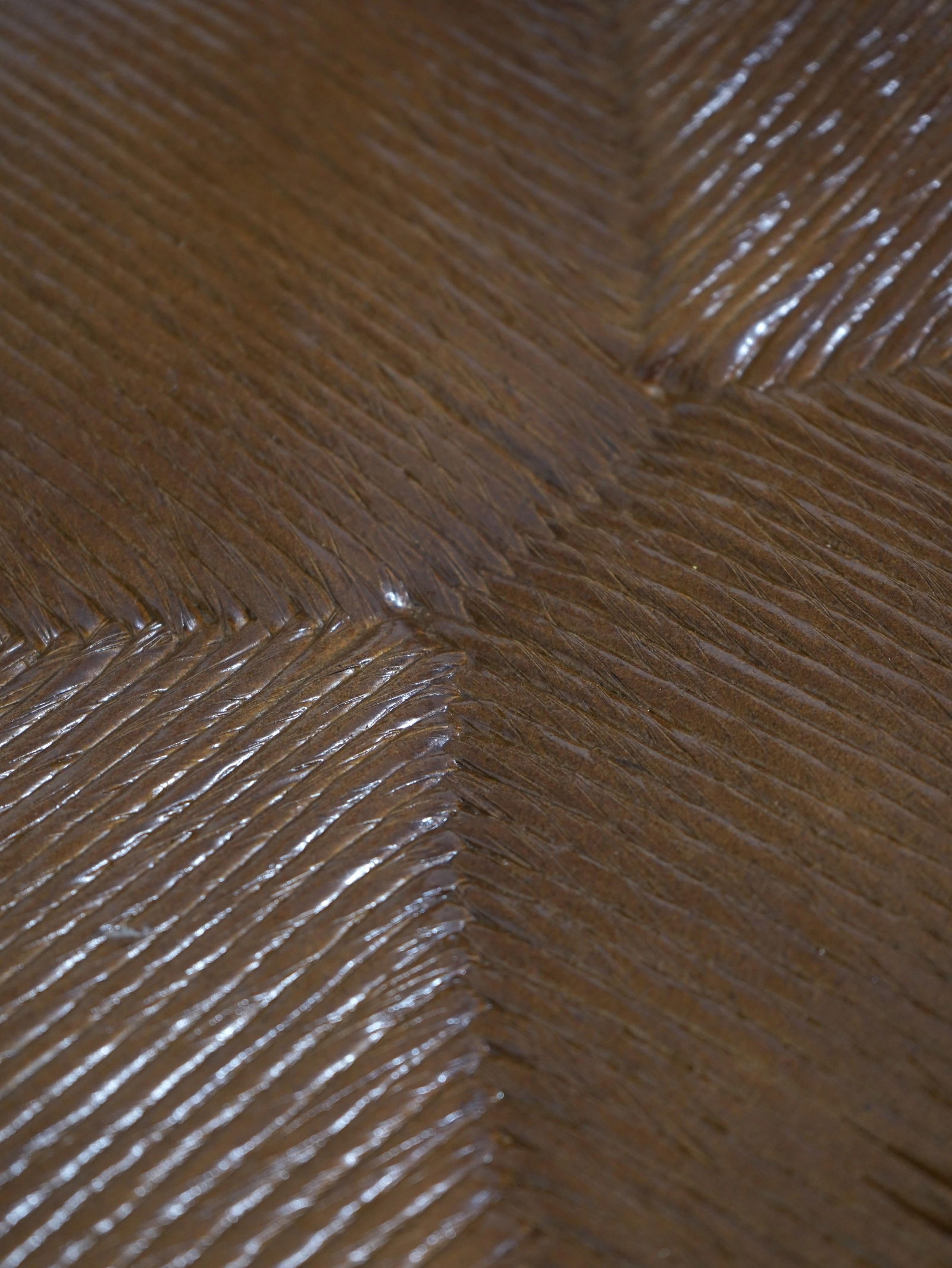 Pair Cherry Ladder Back Style Rush Seat Armchairs - 17