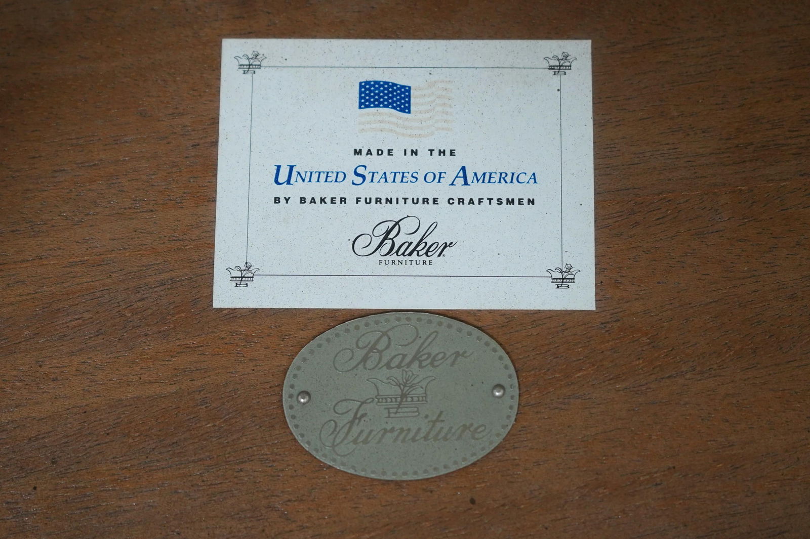 Baker Inlaid Mahogany Flip Top Box Stand - 17