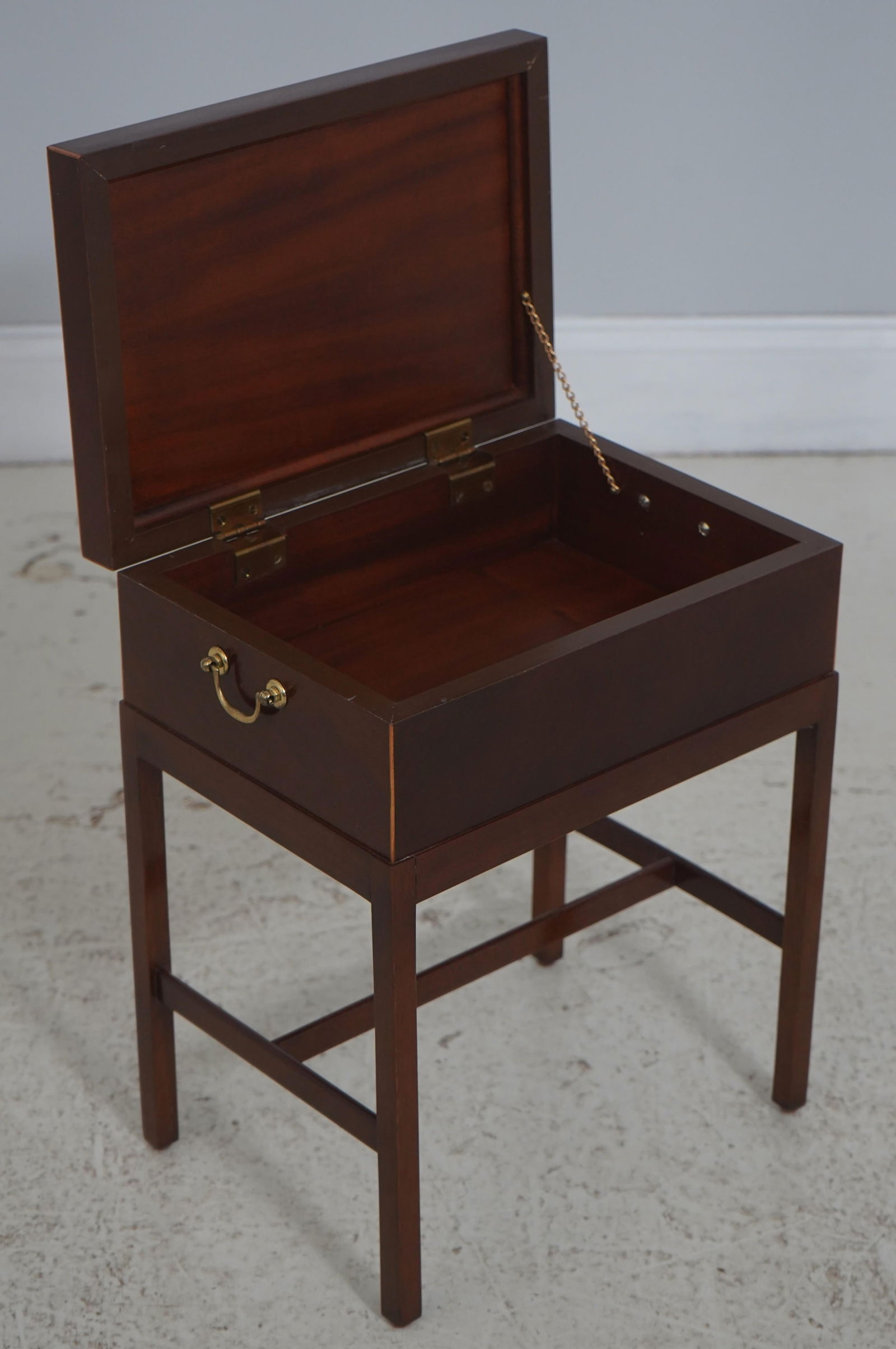 Baker Inlaid Mahogany Flip Top Box Stand - 3