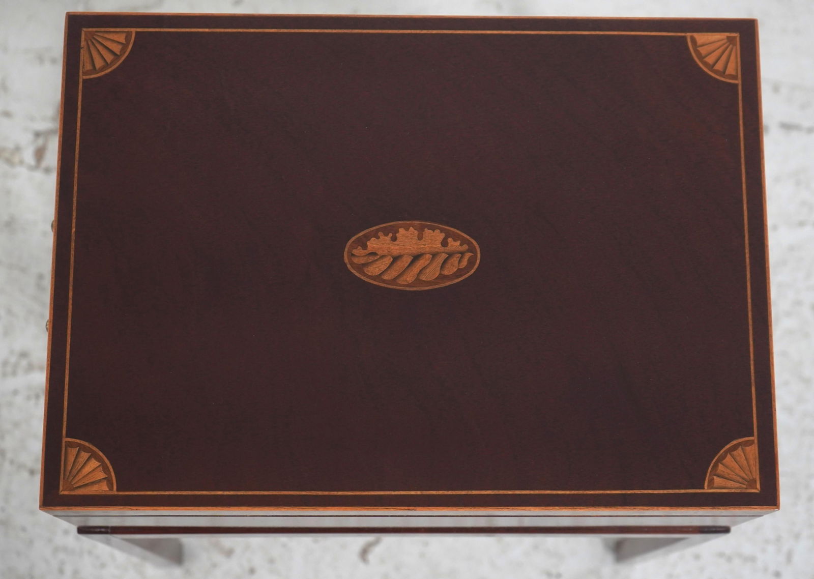 Baker Inlaid Mahogany Flip Top Box Stand - 6