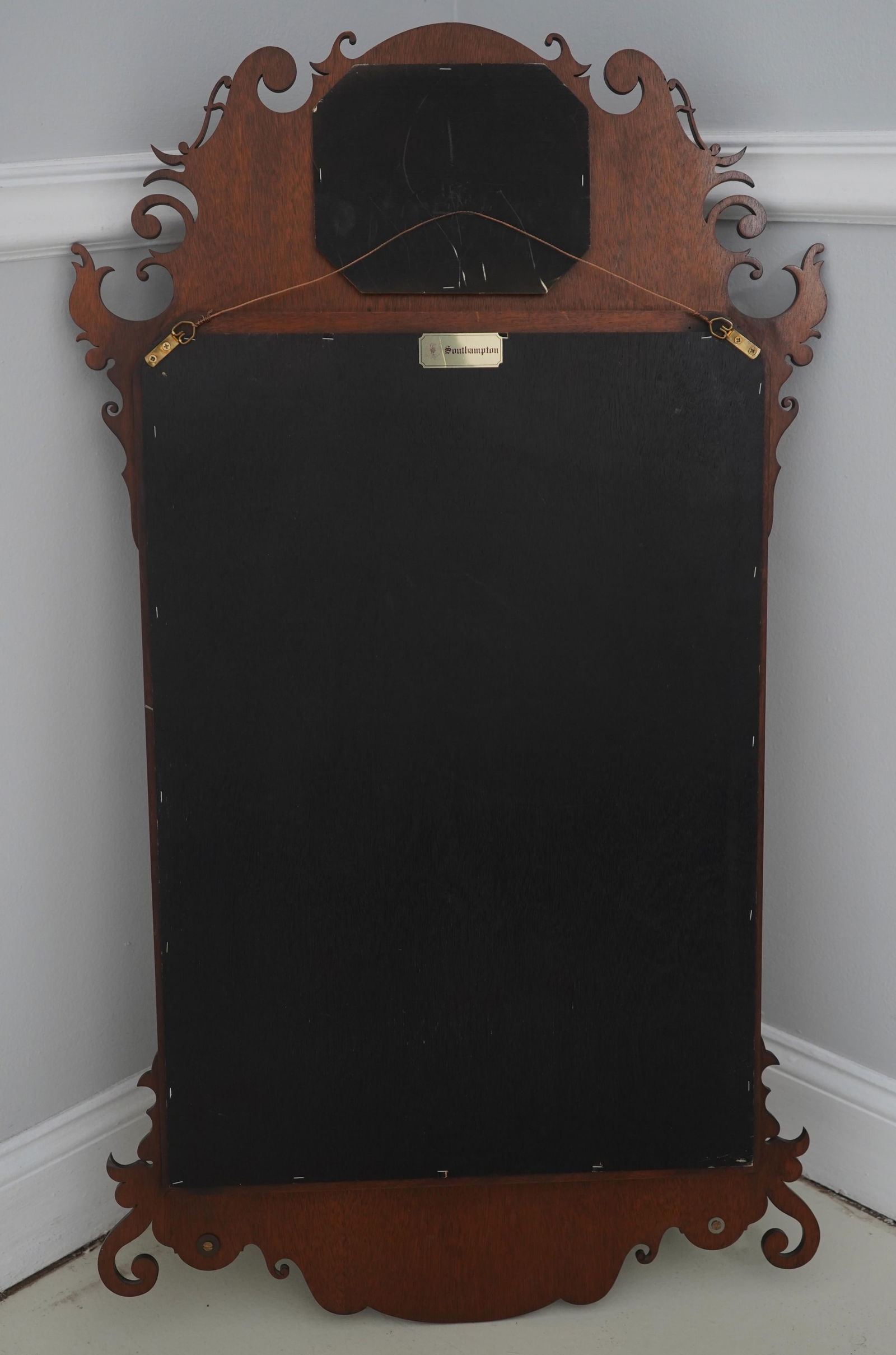 Southampton 18th C. Style Chippendale Mahogany Mirror - 11