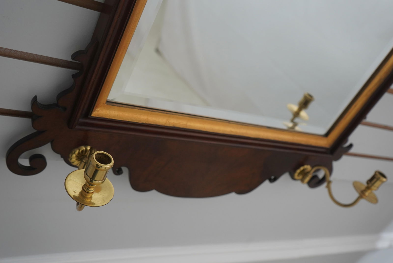 Southampton 18th C. Style Chippendale Mahogany Mirror - 5