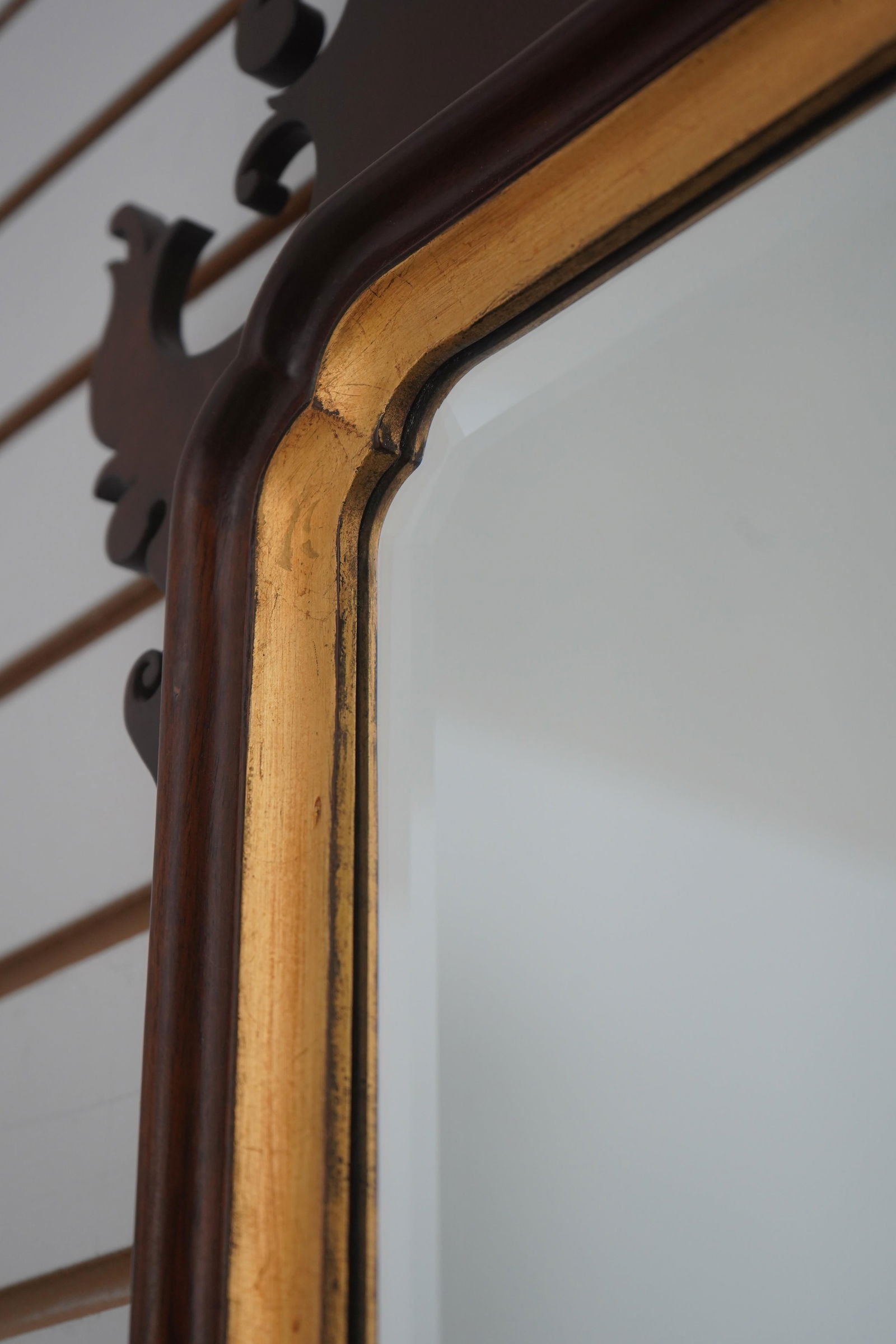 Southampton 18th C. Style Chippendale Mahogany Mirror - 7