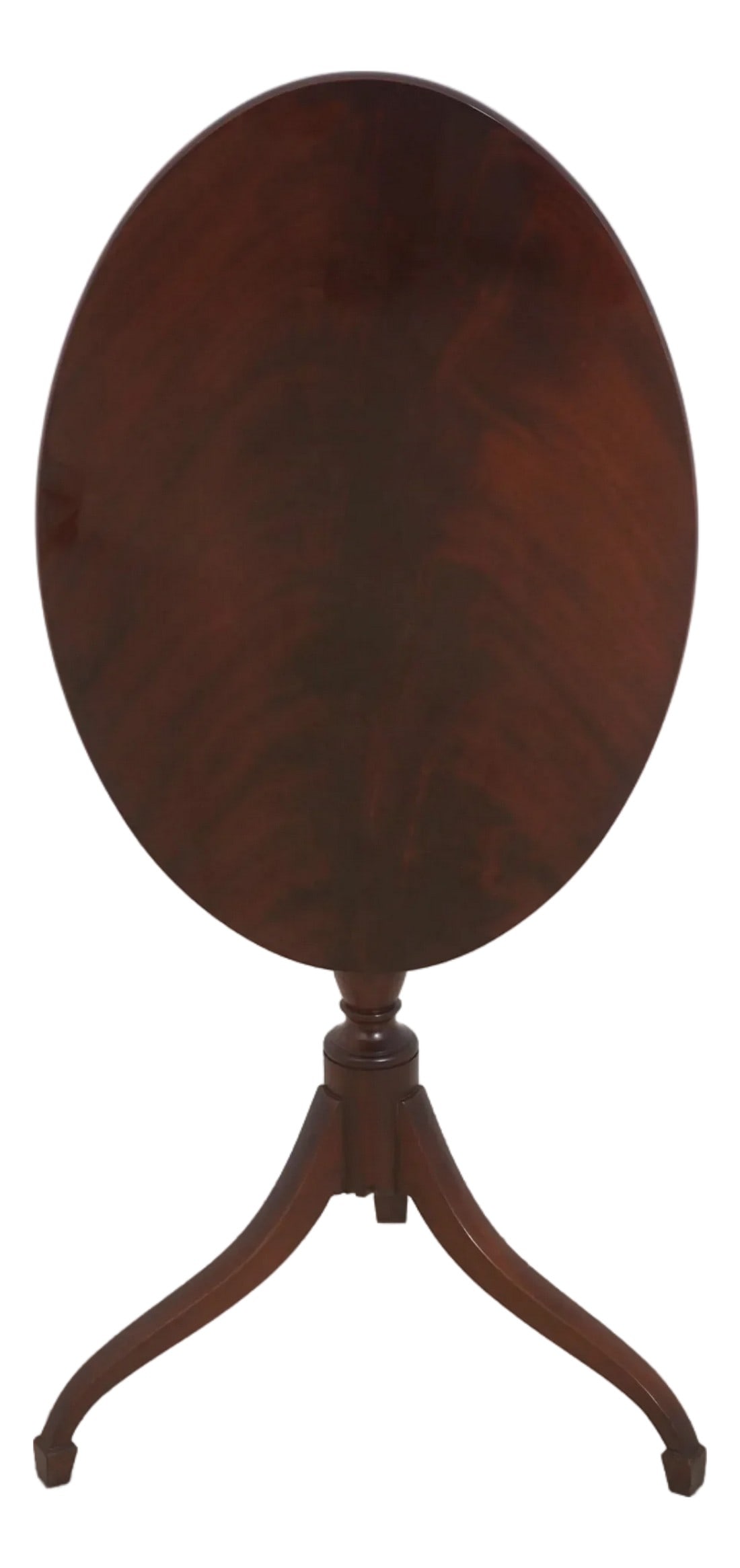 Baker Colonial Williamsburg Mahogany Tilt Top Occasional Table: Age: Approx: 25 Years Old Details: Colonial Williamsburg Model 8854 Spider Leg Base Spade Feet High Quality Construction Gorgeous Figural Mahogany Top Condition: Excellent Super Clean Original