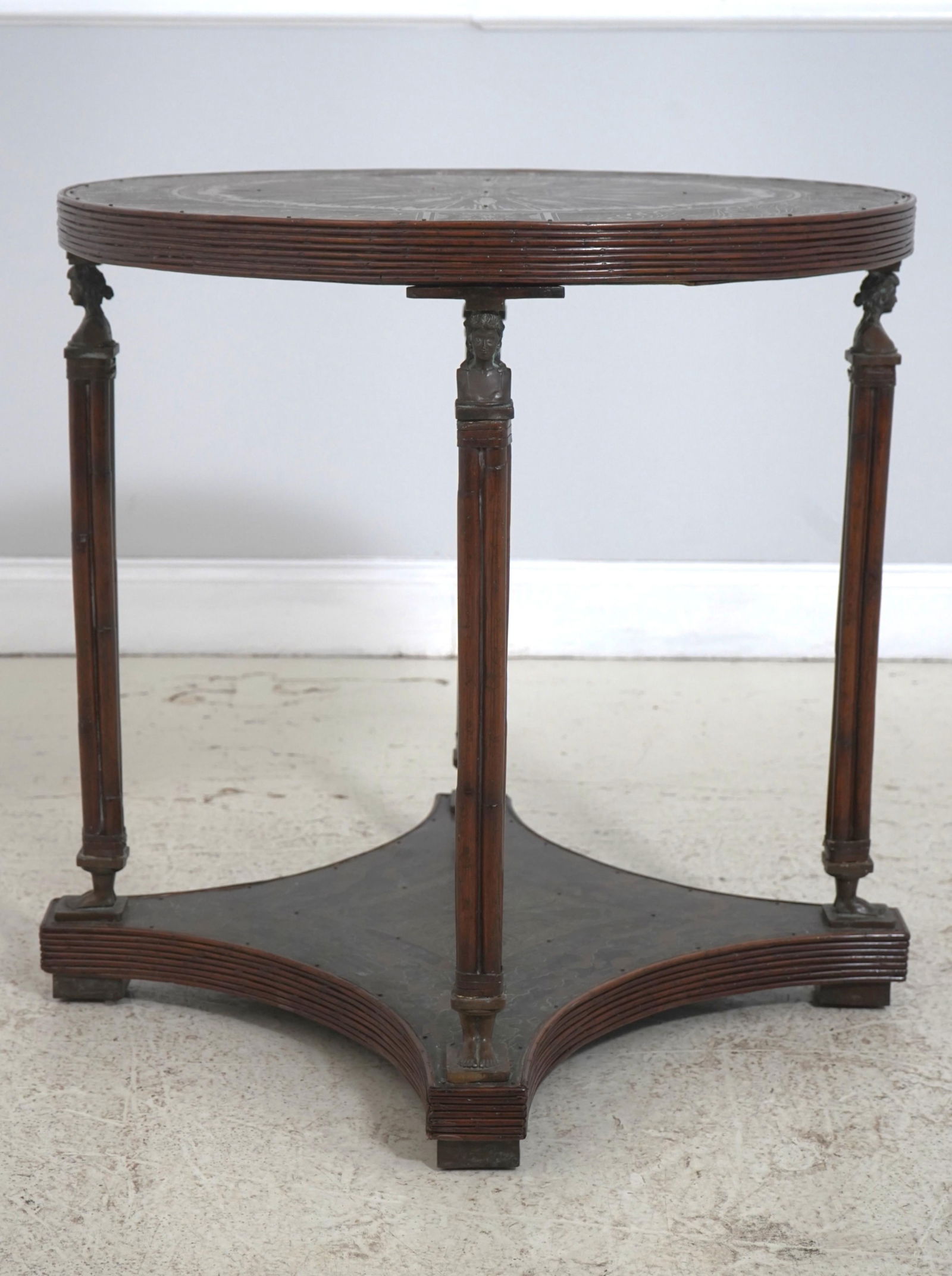 Maitland Smith Neoclassical Round Bronze Surface Table - 2