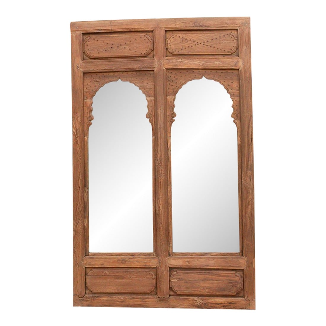 Early 1800's Double Arch Tall Haveli Mirror (1 of 7)