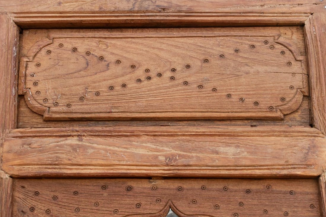 Early 1800's Double Arch Tall Haveli Mirror - 3