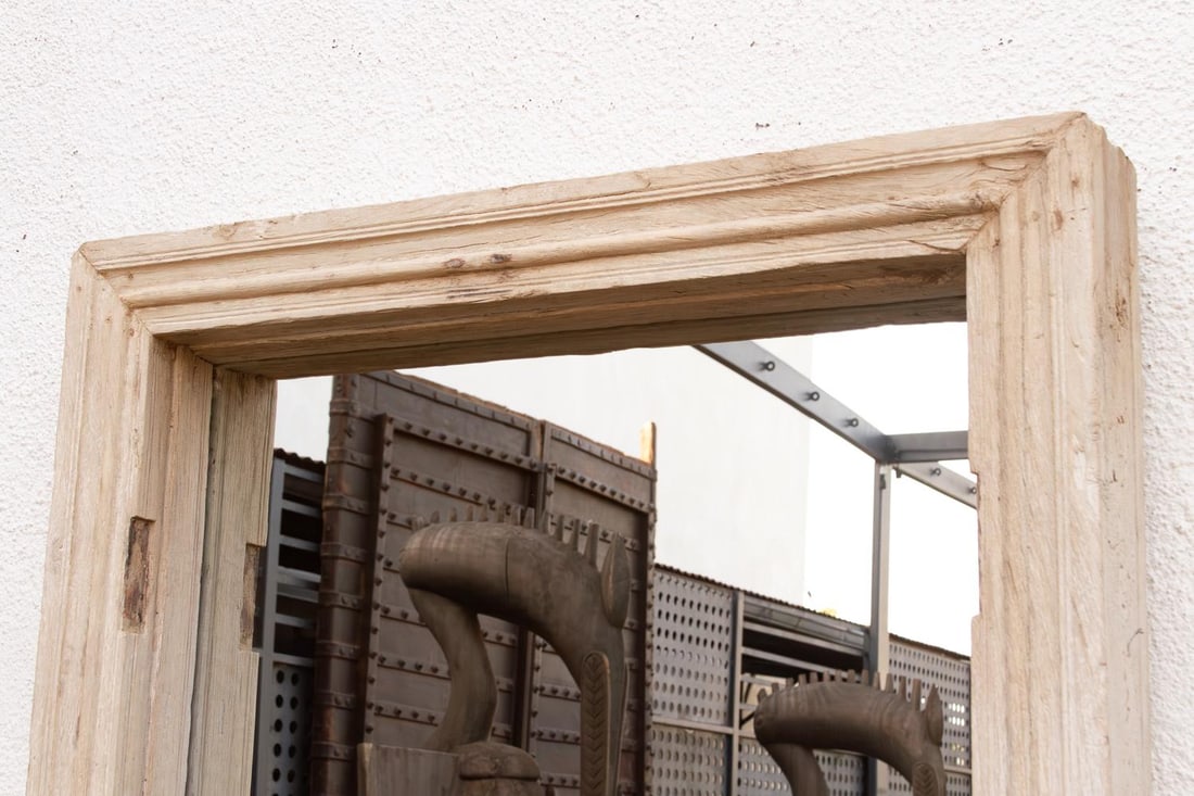 Grand Sun Bleached Architectural Teak Mirror - 3