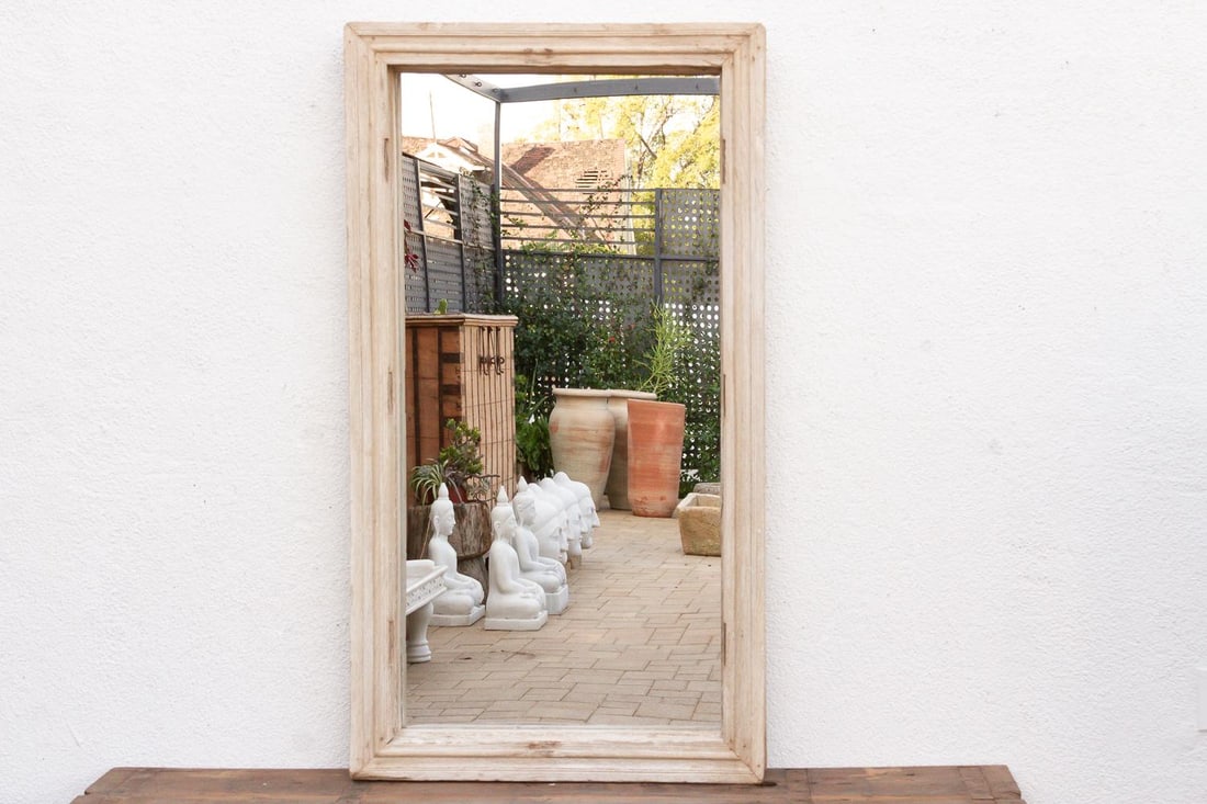 Grand Sun Bleached Architectural Teak Mirror - 4