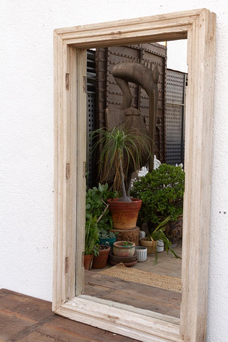 Grand Sun Bleached Architectural Teak Mirror - 5