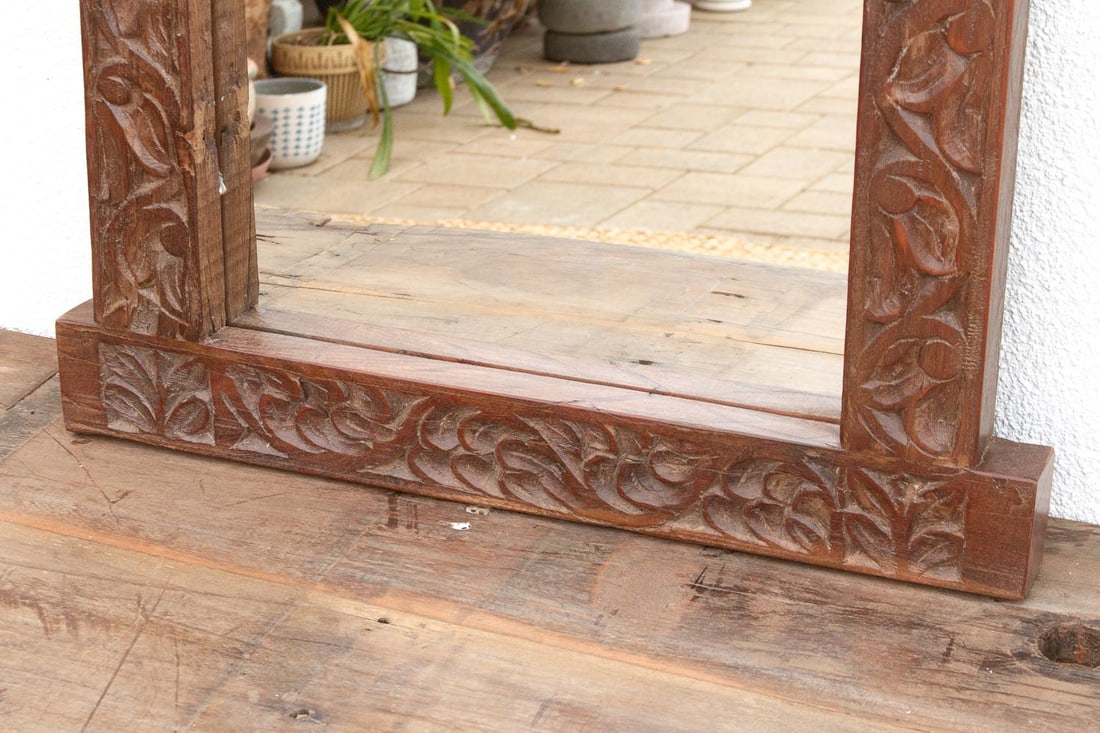 Royal Elephant High-Relief Carved Mirror - 6