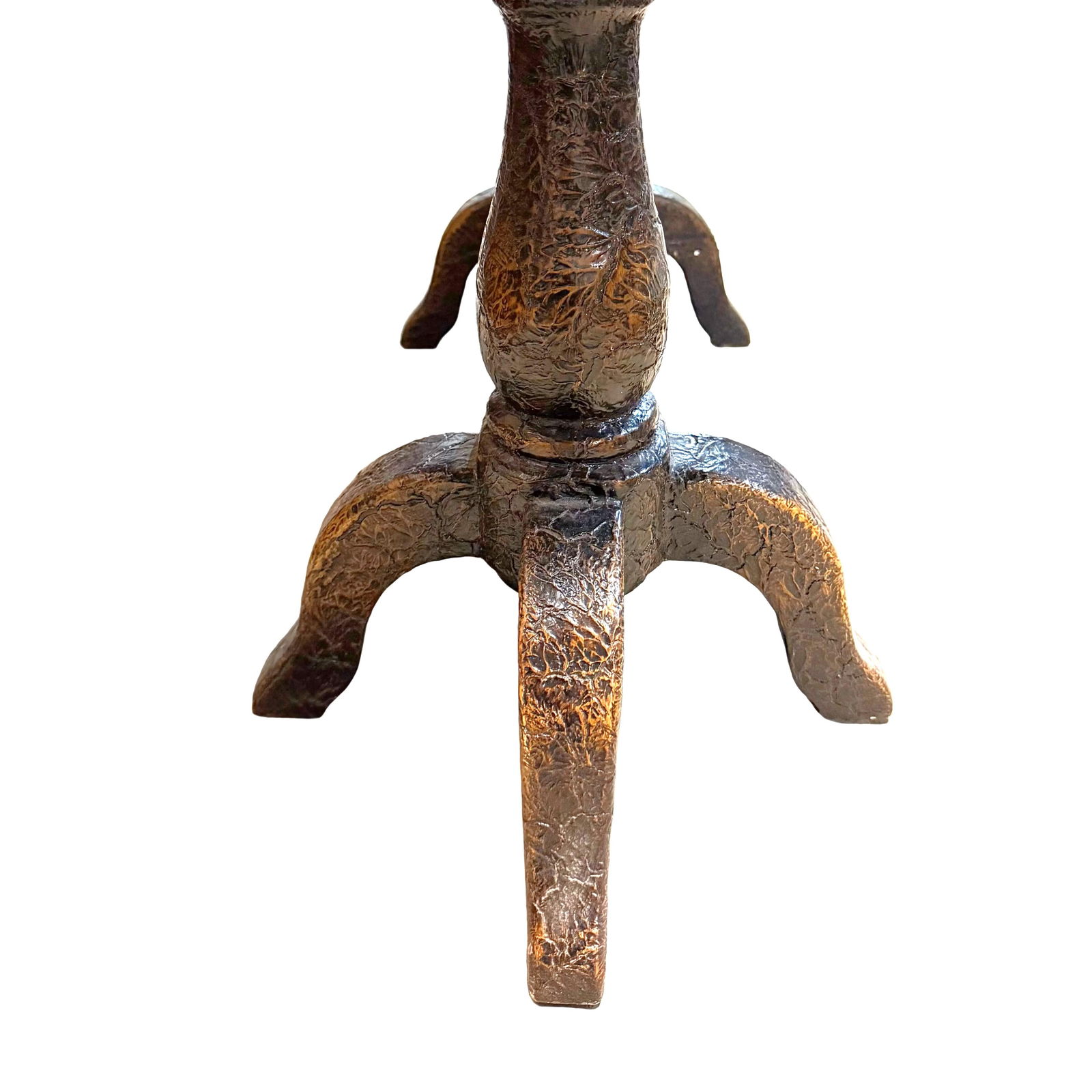 1990s Victorian Style Hand Painted Oval End Table - 5